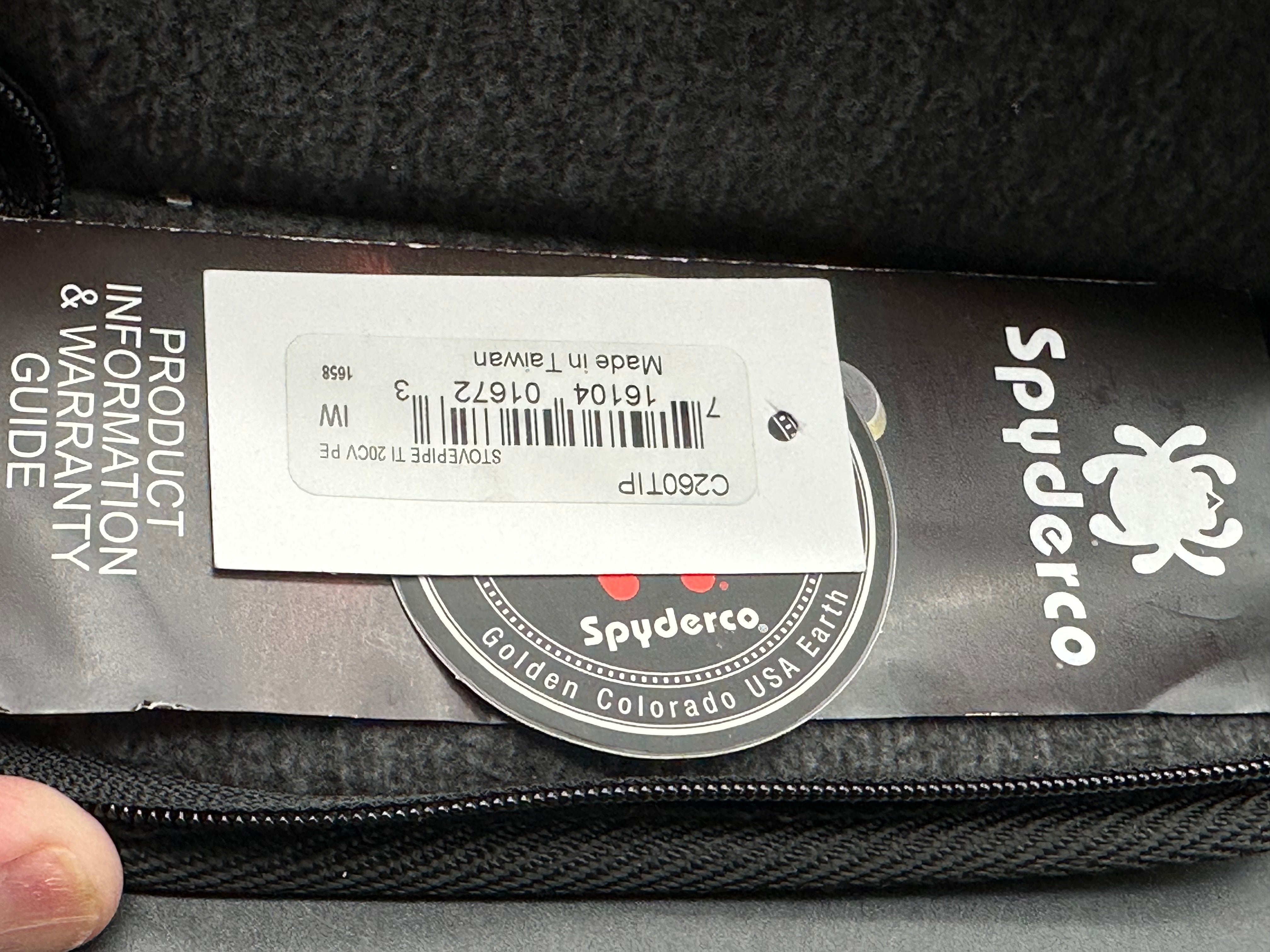 Spyderco Stovepipe Frame Lock Folding Knife - Titanium Handle, 2.8