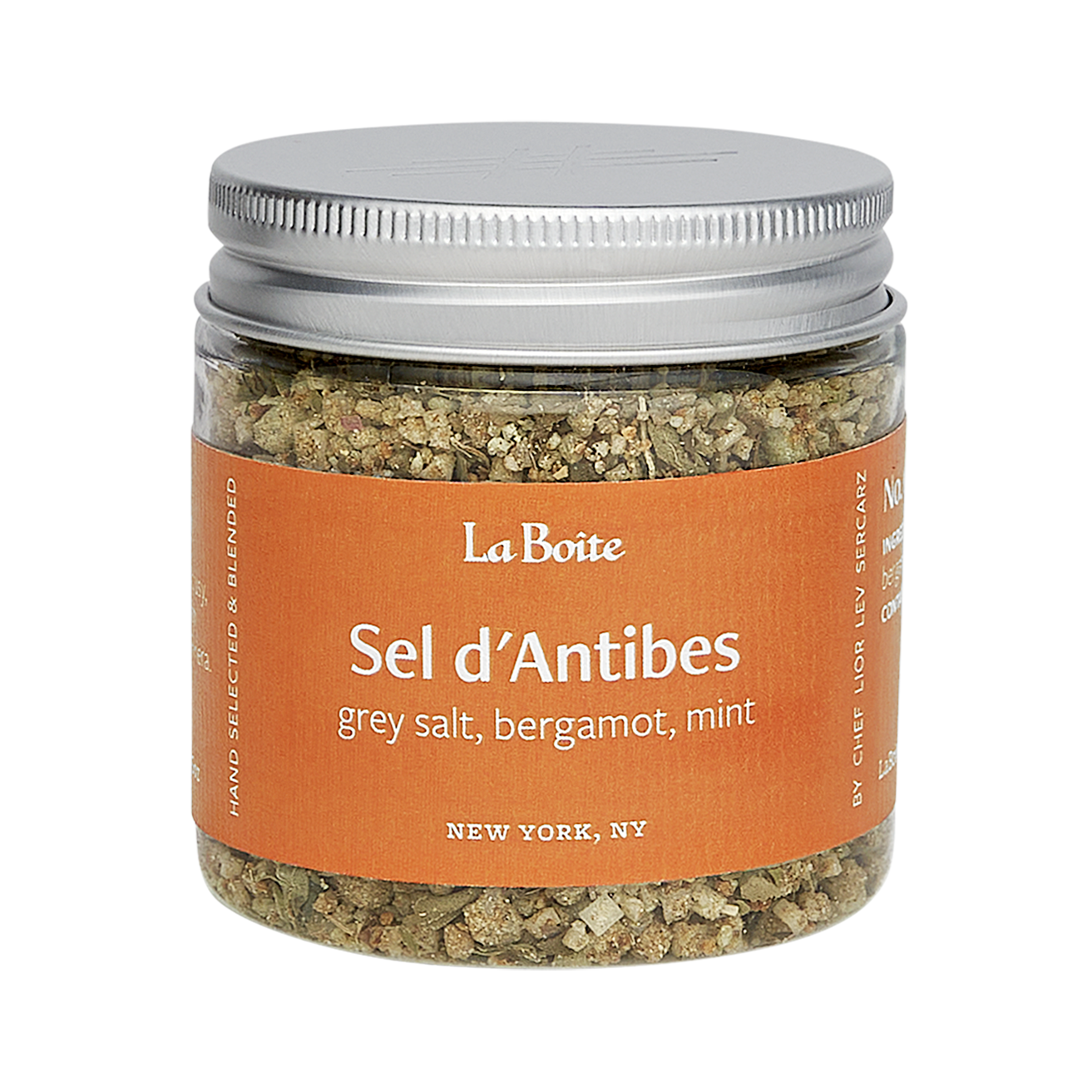 La Boîte Sel d'Antibes Spice Blend - Premium Grey Salt with Bergamot & Mint | Gourmet Seasoning for Seafood, Salads & Mediterranean Dishes