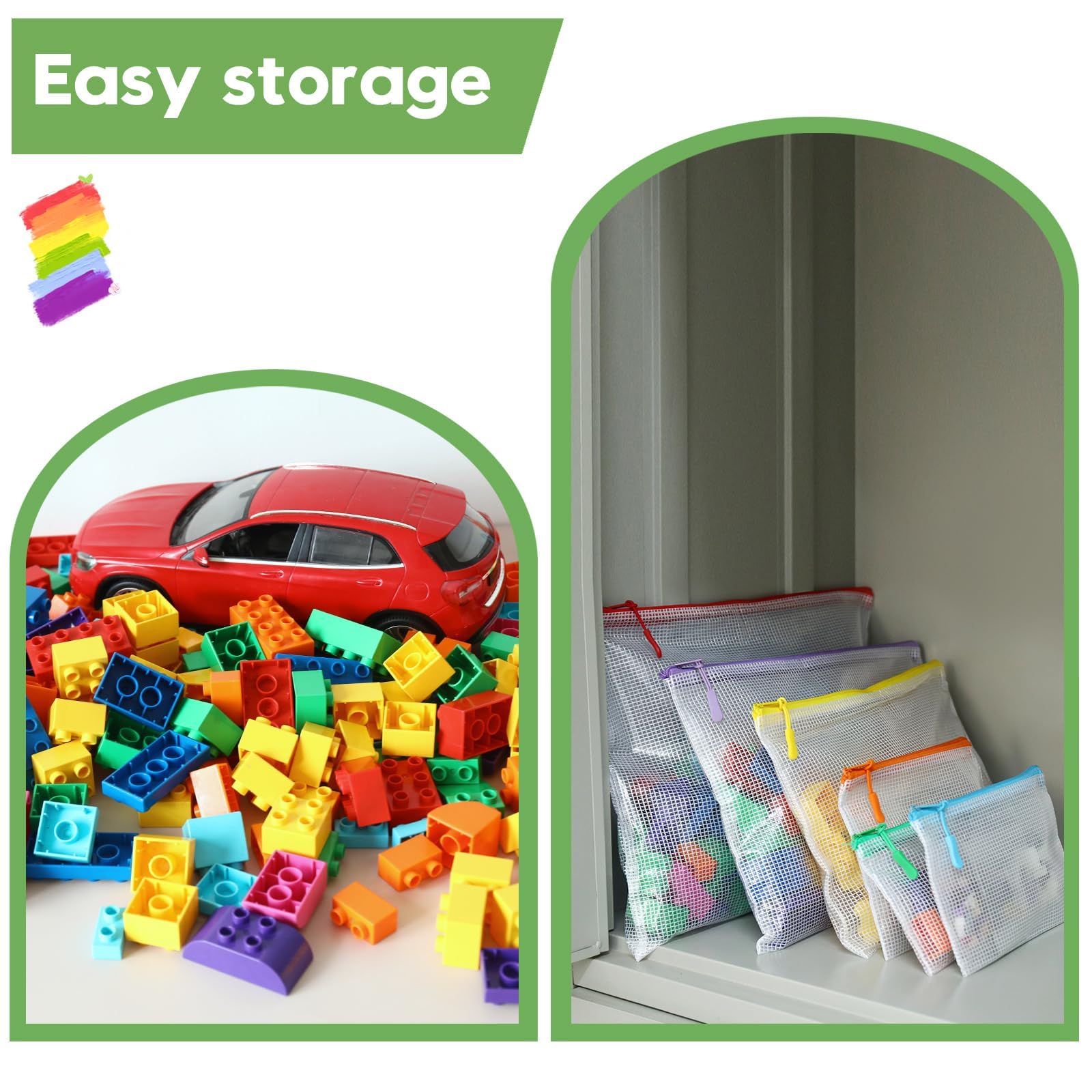 25pcs Clear PVC Mesh Zipper Pouch Bags for Organization & Storage - Travel, School, Home & Toy Storage Organizers | Multipurpose Storage Solution for Clothes, Makeup, Office Supplies & More