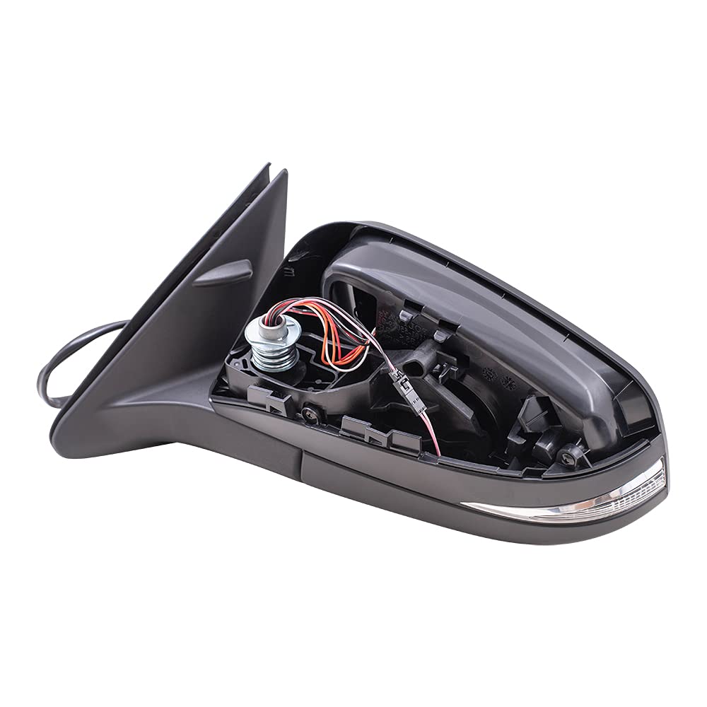 2014-2019 Toyota Highlander & Highlander Hybrid Driver Side Power Heated Mirror with Turn Signal & Blind Spot Detection - Black Paint to Match - Perfect for Safe Lane Changes & Winter Driving