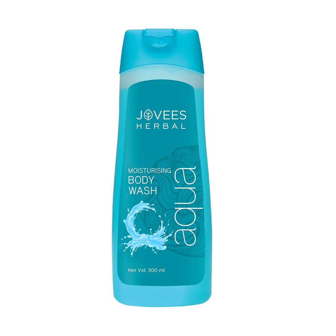 Jovees Herbal Aqua Body Wash with Lavender & Chamomile Extracts - Moisturizing Shower Gel for Dry, Rough & Bumpy Skin - Long Lasting Fragrance, 300ml - Perfect for Relaxing Bath & Sensitive Skin Care