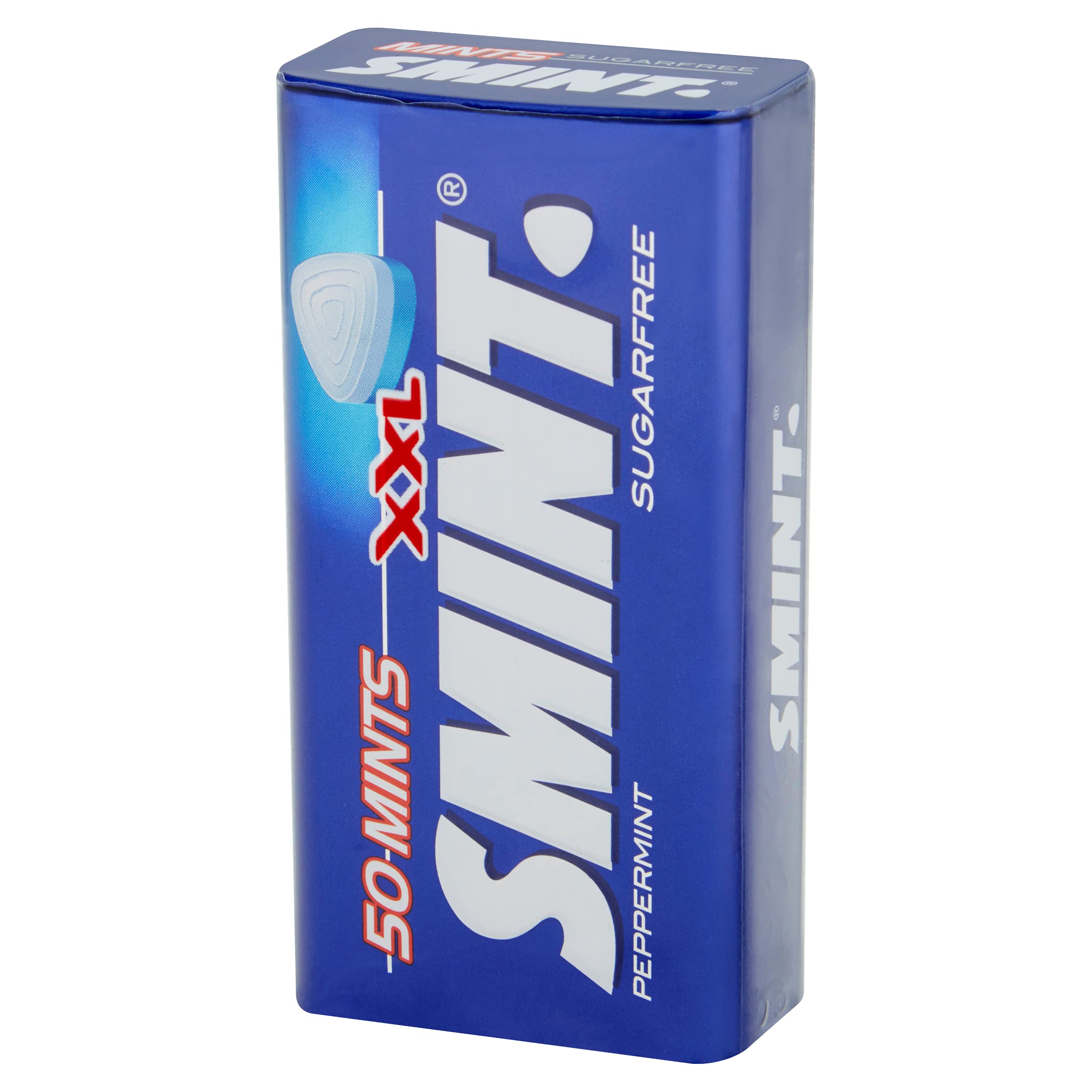 Smint XXL Sugar-Free Peppermint Mints - 50 Count Tin (35g) | Fresh Breath Solution for Work, Travel & Meetings | Pack of 1