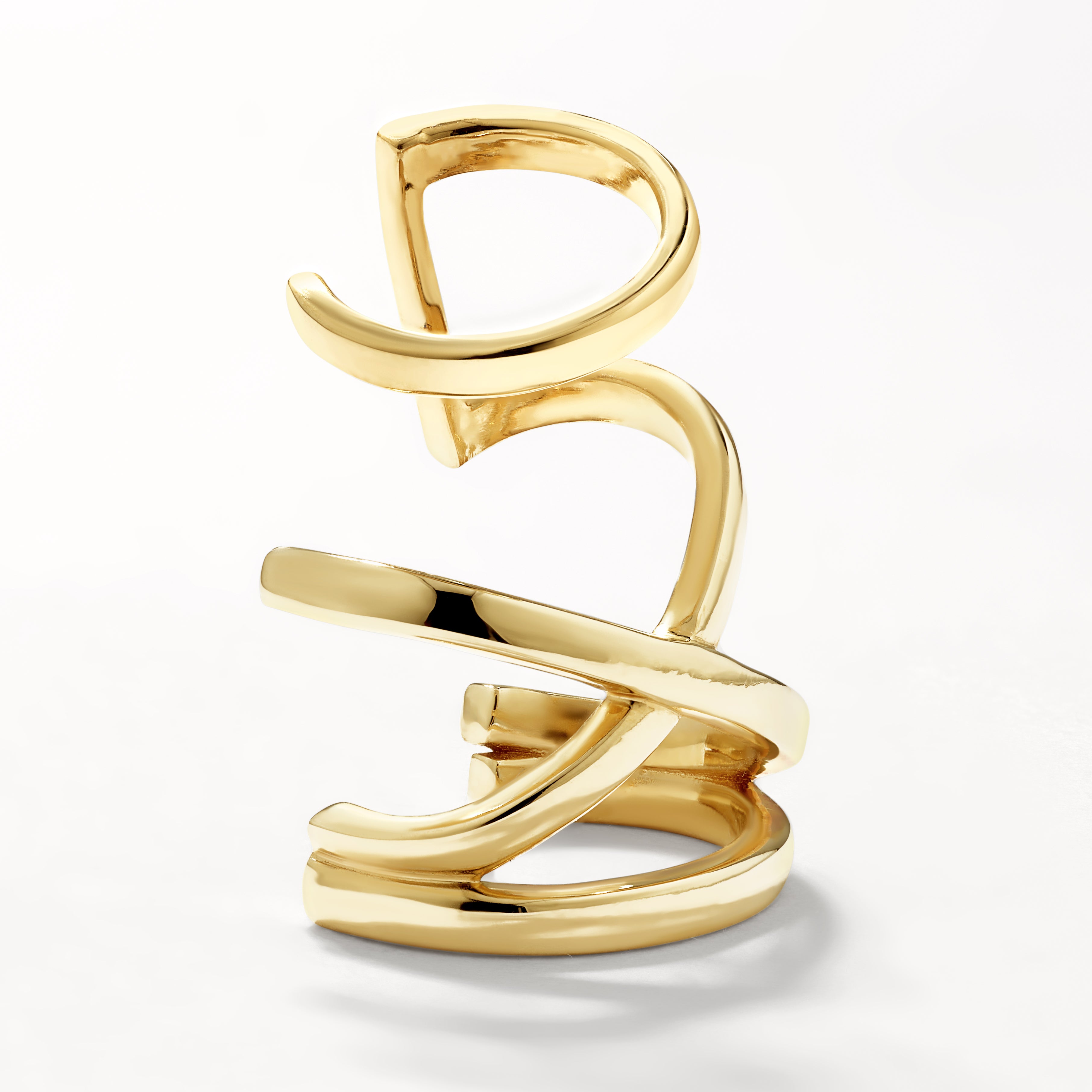Gold Criss Cross Single Ear Cuff - Elegant Cartilage Earring for Women - Perfect for Parties, Weddings & Everyday Wear