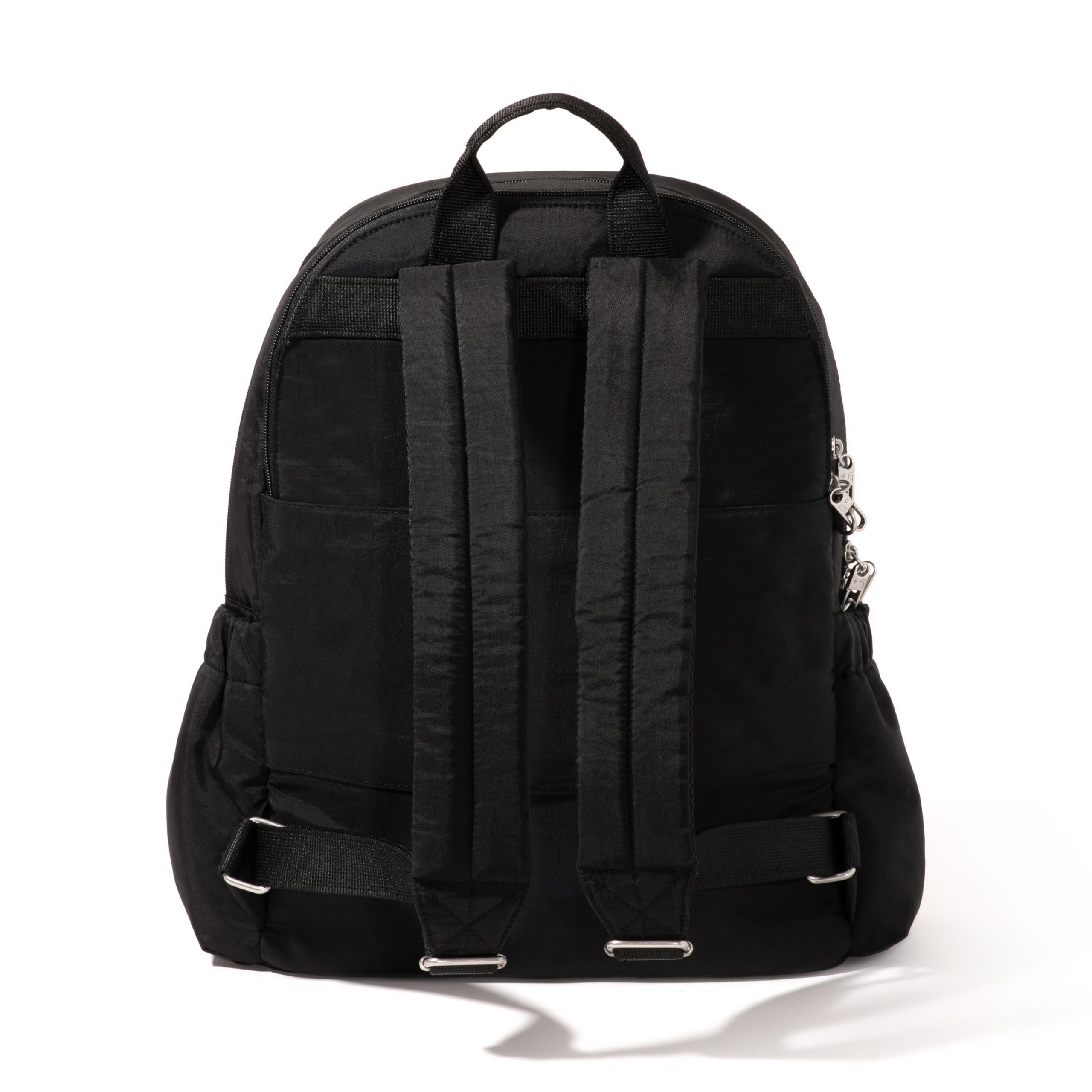 Baggallini Securtex Anti-Theft Laptop Backpack for Women & Men - 15.6 Inch Laptop Compartment - RFID Blocking - Travel & Work Commuter Bag - Black (Perfect for Business Trips, College & Daily Use)