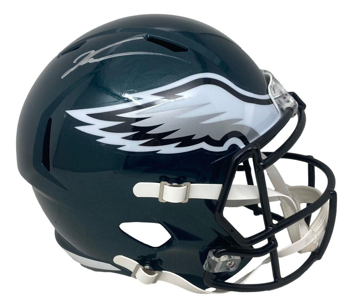 Jalen Carter Autographed Philadelphia Eagles Full Size Replica Speed Helmet - Official NFL Collectible for Fans, Sports Memorabilia, Home & Office Display, Game Room Decor, and Eagles Merchandise Collection