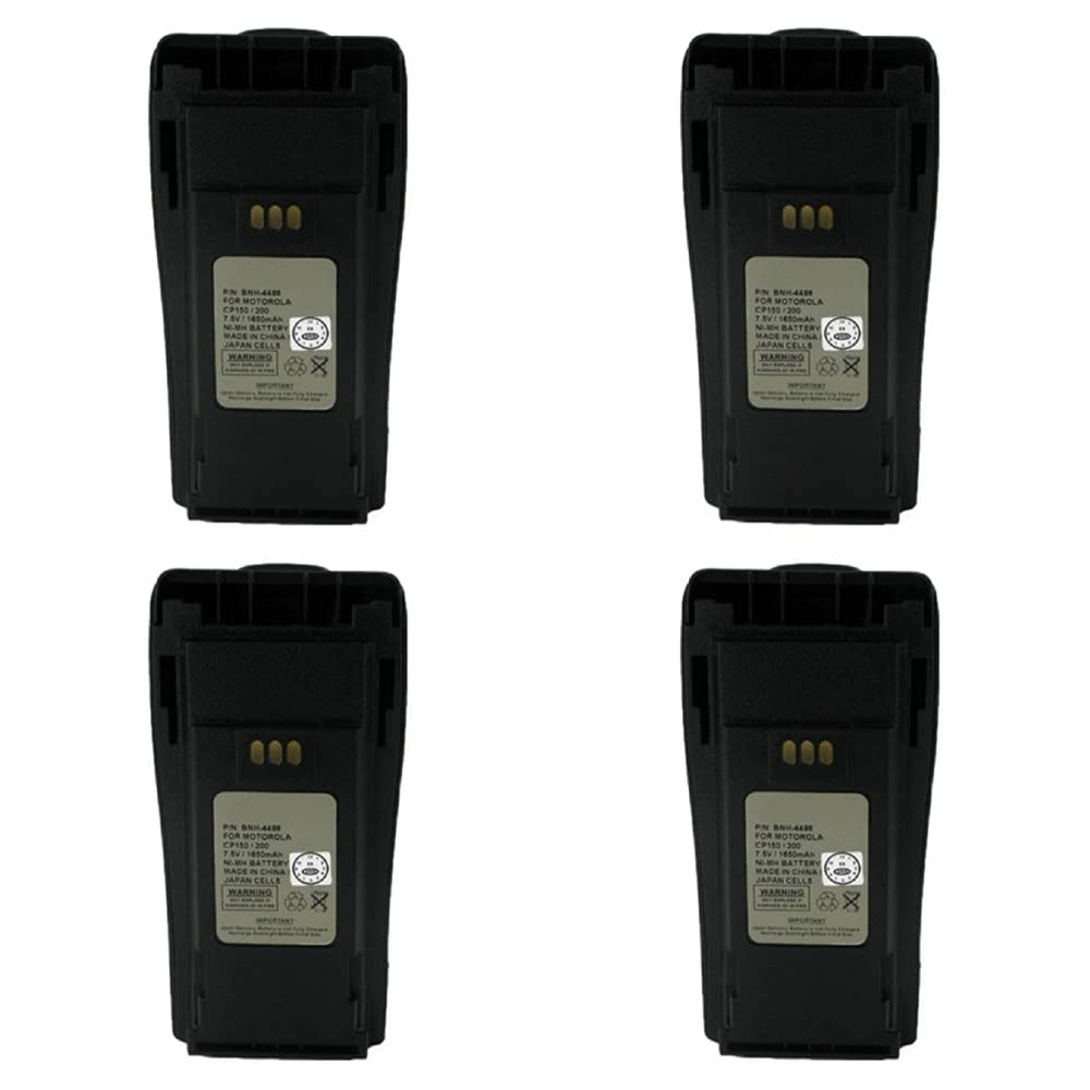 Empire 2-Way Radio Batteries for Motorola GTX Privacy Plus - Ni-MH 7.5V 1650mAh Rechargeable Battery Pack (4-Pack) | Perfect for Emergency Communication, Outdoor Adventures & Security Teams