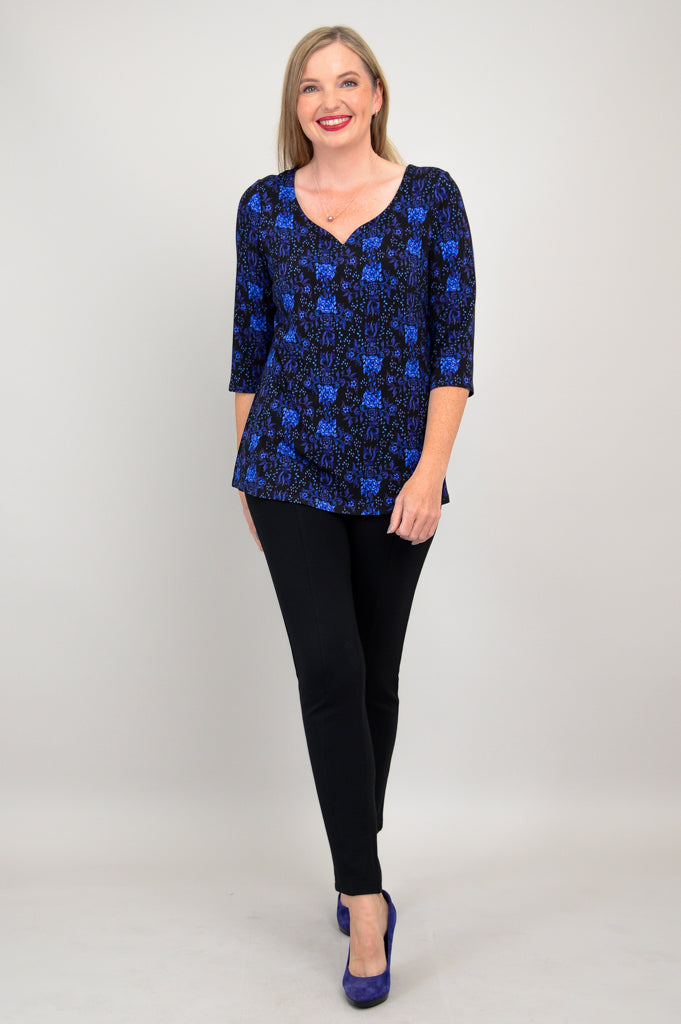 Annette Top - Rosemary Bamboo V-Neck Blouse for Women | Breathable & Comfortable Summer Tops | Perfect for Casual Outings, Office Wear & Date Nights