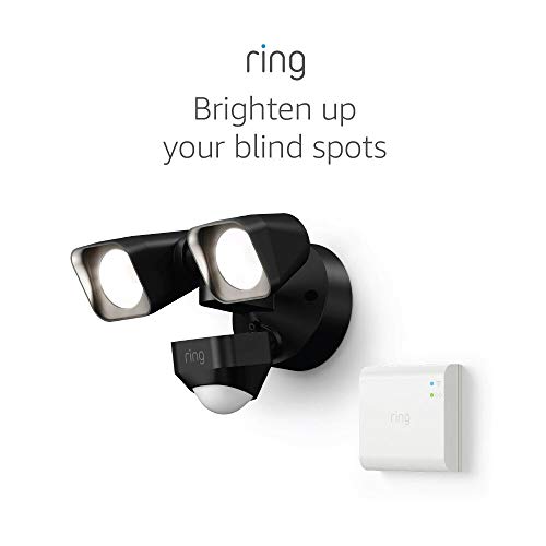 Ring Smart Floodlight - Wired Outdoor Security Light with Motion Sensor (Starter Kit) for Home Safety