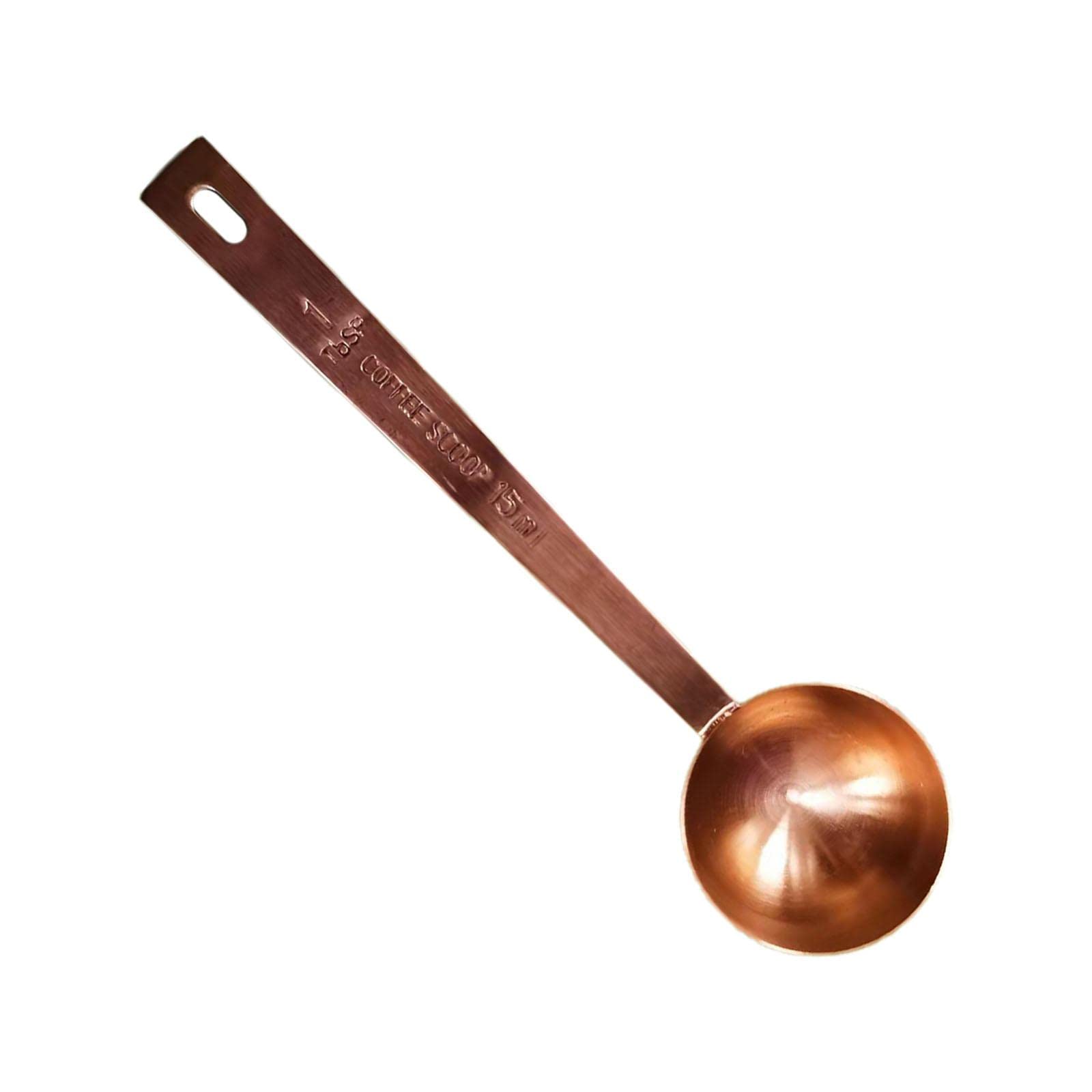 Premium Stainless Steel Coffee Scoop with Long Handle - 1 Tablespoon Measuring Spoon for Coffee, Powder, Flour & Spices - Elegant Rose Gold Finish - Ideal for Home Kitchen, Baking & Coffee Brewing