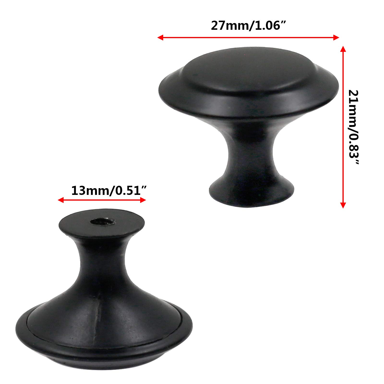 Biaungdo 15 Pack 1 Inch Flat Black Cabinet Knobs - Round Drawer Handles for Kitchen, Dresser & Furniture (Perfect for Cabinet Upgrades & Home Renovation Projects)