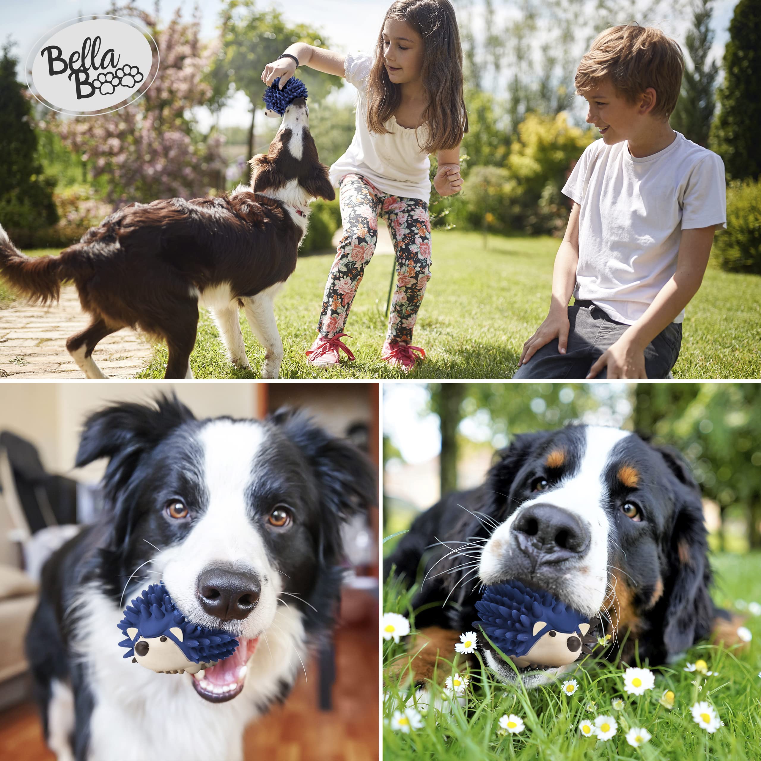 Bella Boo Pets Interactive Dog Toy for Strong Chewers - Durable Freddy The Hedgehog Treat Ball, Slow Feeder & Dental Chew Puzzle Toy for Medium & Large Breed Dogs (Pink) - Perfect for Training, Mental Stimulation & Dental Health