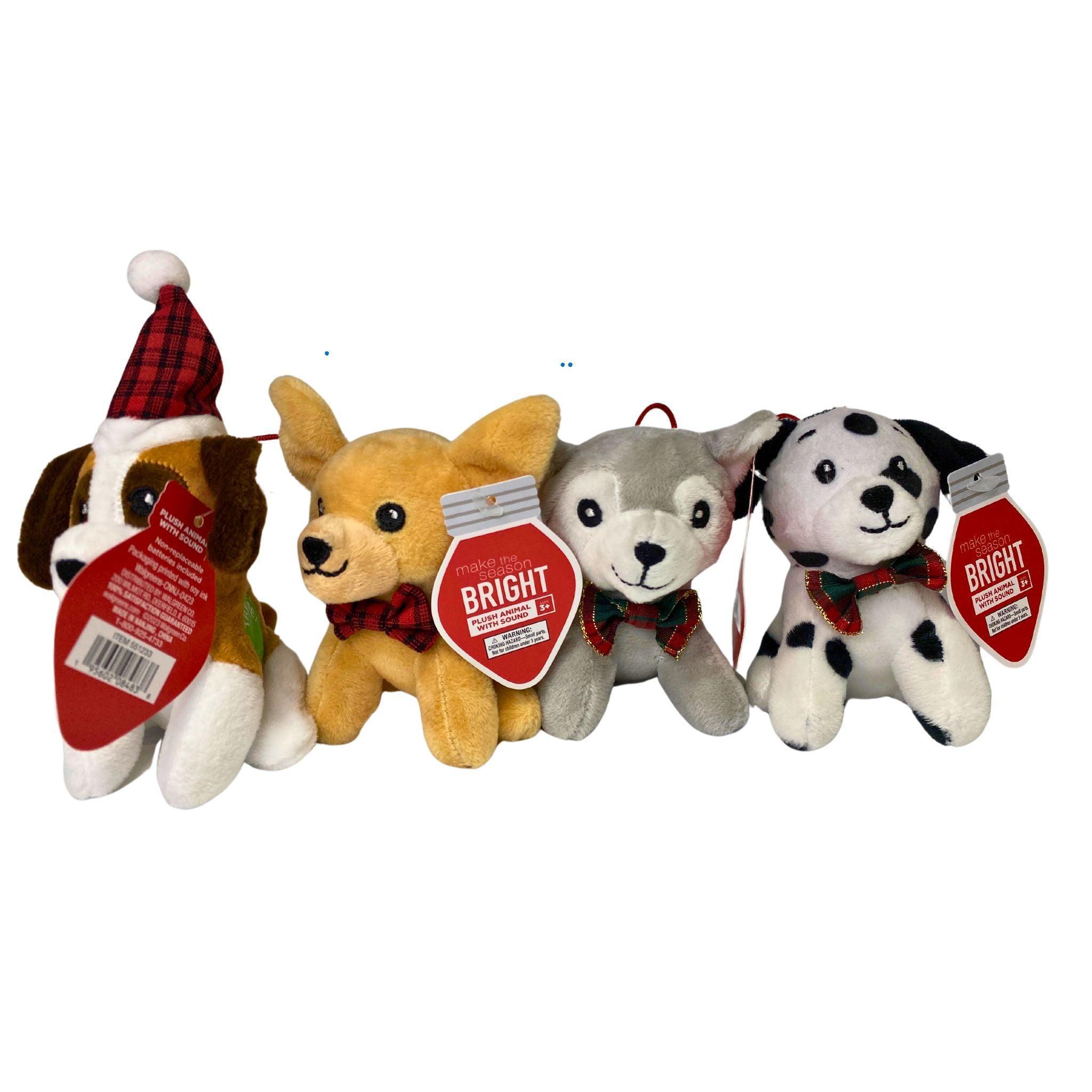 Soft Plush Animal Toys with Sound for Kids Ages 3+ - Assorted Puppy Stuffed Animals (60-Piece Set) - Perfect for Christmas Gifts, Birthday Presents & Nursery Decor