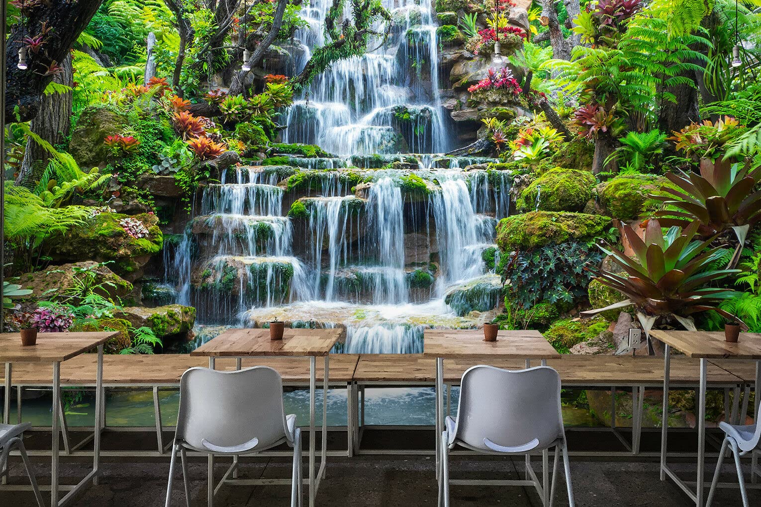 3D Mountain Spring Waterfall Self-Adhesive Wall Mural - Natural Landscape Removable Wallpaper Sticker - Large 118x78.7 Inch Home Decor for Living Room, Bedroom & Office