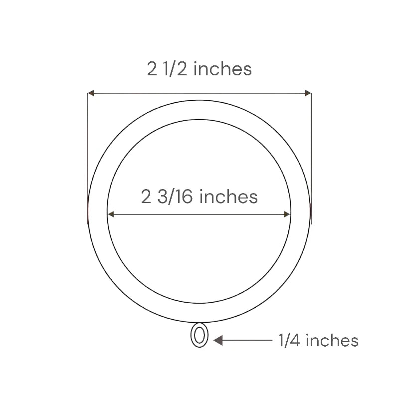 Heavy Duty Metal Curtain Rings with Eyelets - 32 Pack for Durable Drapery Hooks, Blackout Curtain Hangers - Perfect for Home, Office, and Hotel Window Treatments