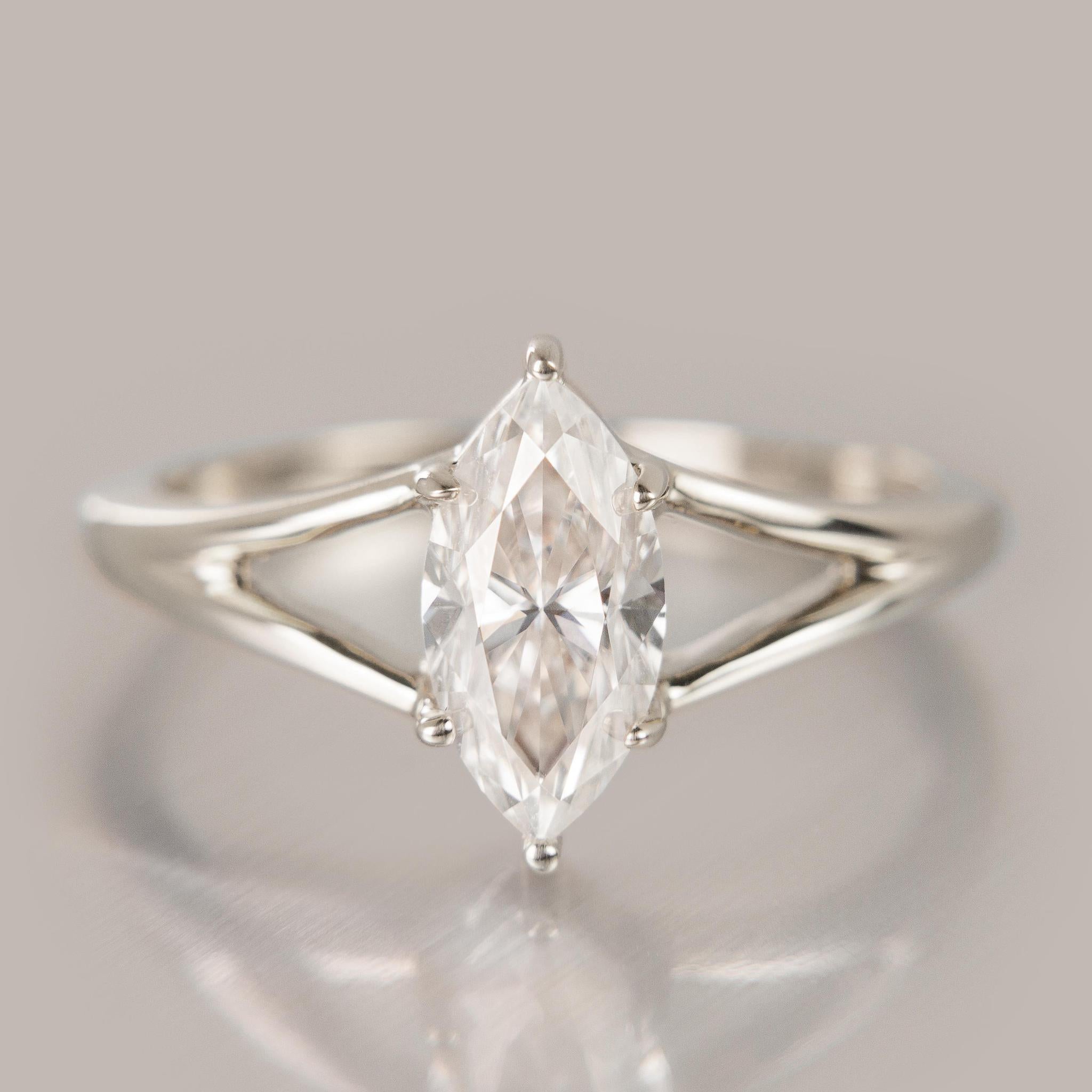 Stunning Juniper Ring with Sparkling Moissanite Stone - Elegant Dainty Jewelry for Women, Perfect for Engagement, Wedding, Anniversary & Everyday Wear