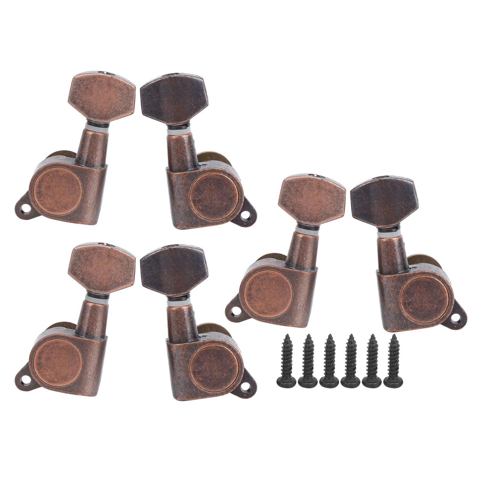 **CUEA Electric Guitar Tuners - Premium Guitar Tuning Pegs for Acoustic & Electric Guitars - Stable, Durable, Rust-Proof & Anti-Corrosion - Perfect for Musicians & Guitar Lovers (Red Copper) - Ideal for Live Performances, Studio Recording & Practice Sessions**