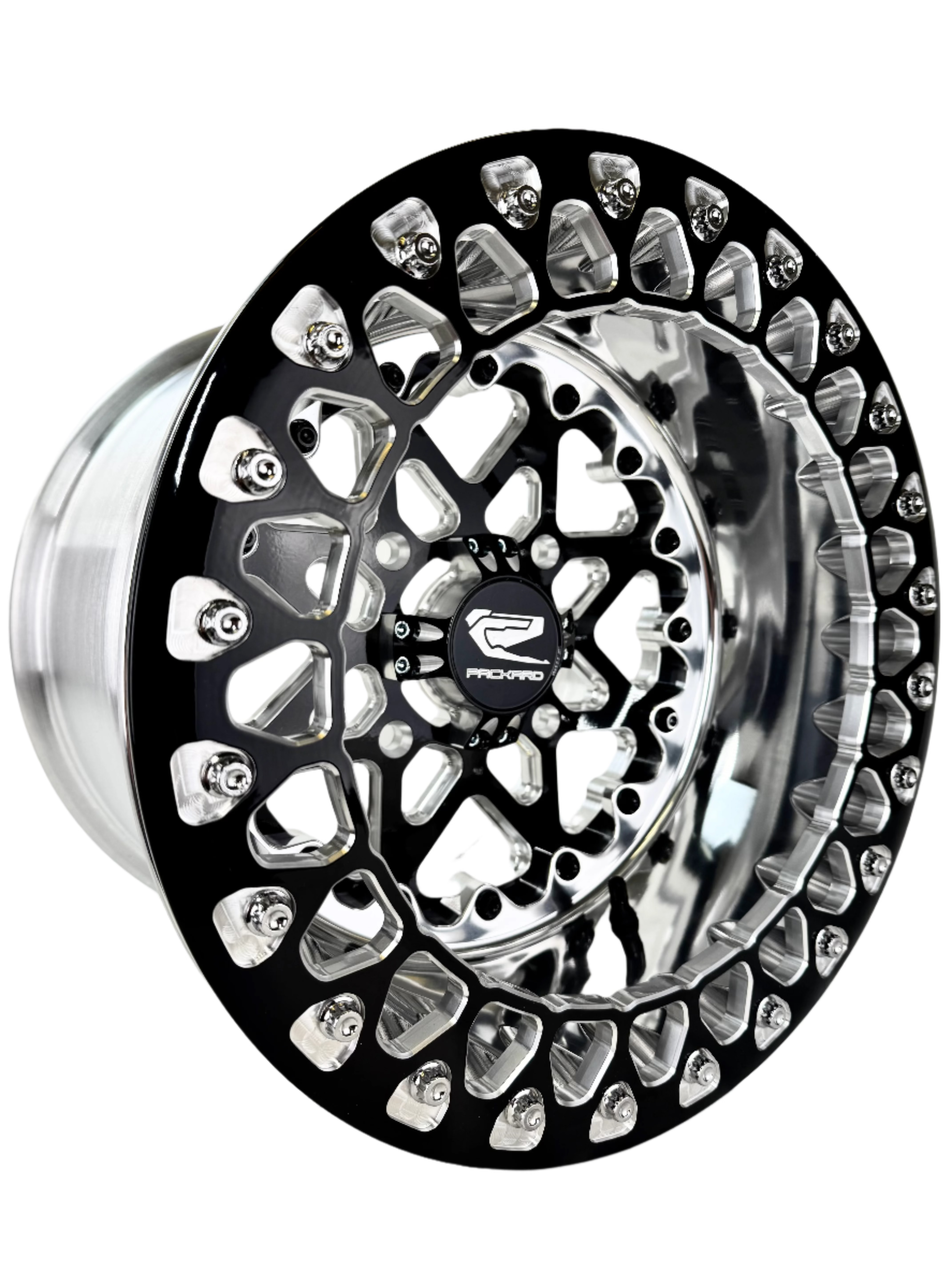 V2 Super Star FF Forged Polished Beadlock Wheels - Gloss Black Finish | High-Performance Off-Road & Street Racing Rims for Trucks & SUVs