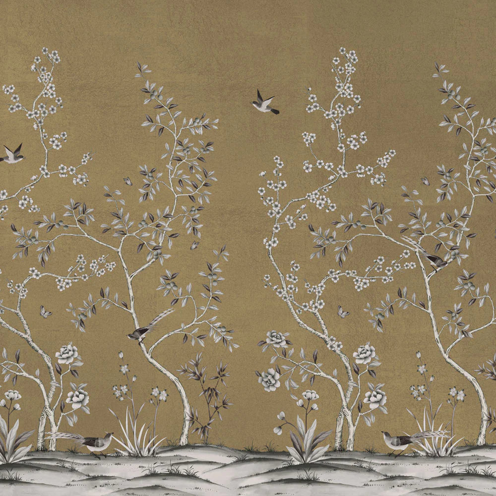 Metallic Antique Gold Blooms