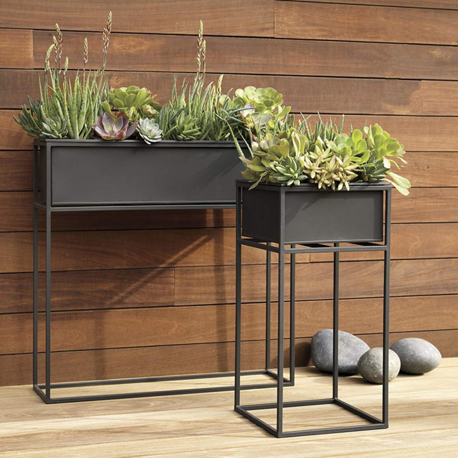 2 Pack Heavy Duty Metal Flower Pot Stand Holder - Indoor Outdoor Plant Stand for Large Pots, Garden, Patio, Balcony & Home Decor | Perfect for Living Room, Porch, Terrace & Backyard