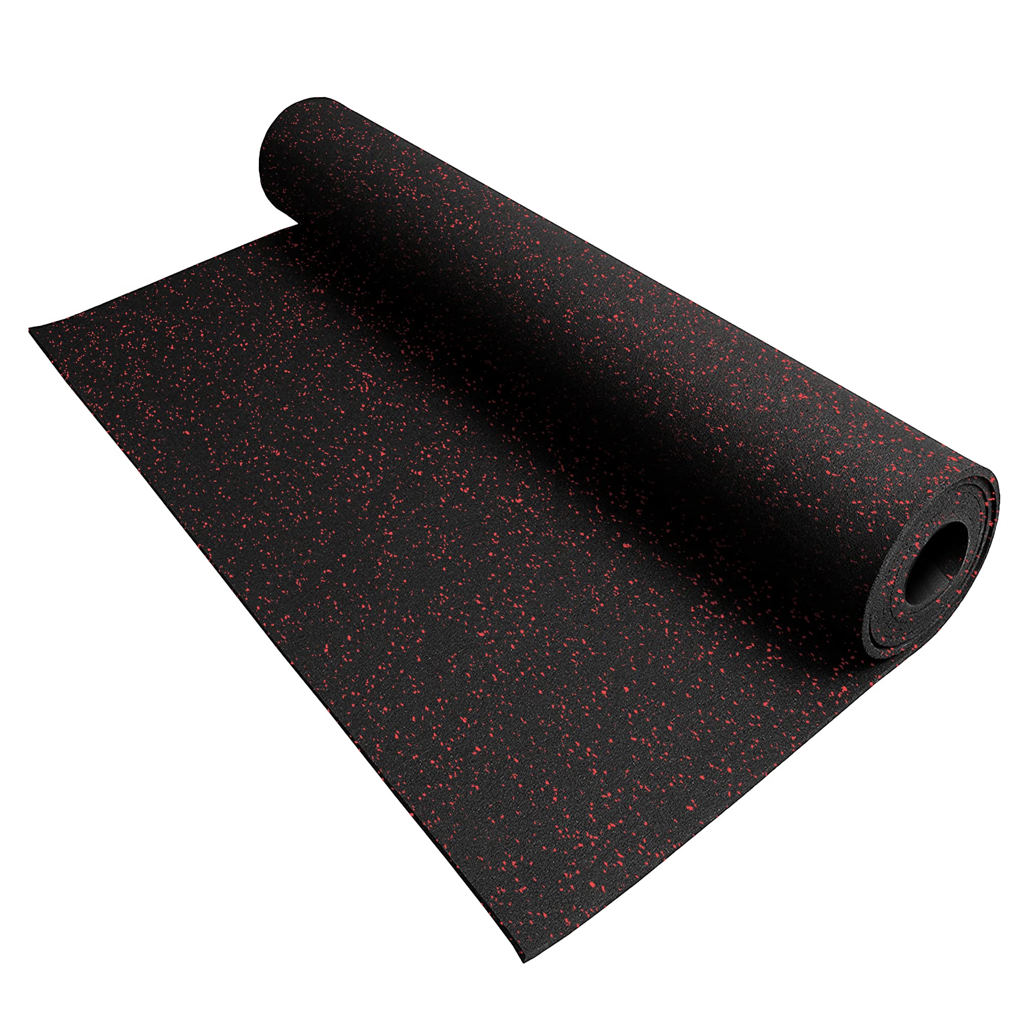 IncStores 8mm Thick Heavy-Duty Rubber Flooring Roll - Recycled & Flexible Rubber Mat for Basement, Home Gym, Garage, Shed, Trailer - Non-Slip, Durable & Shock-Absorbent - Ideal for Workout Areas, Playrooms & Commercial Spaces - Red, 1 Mat