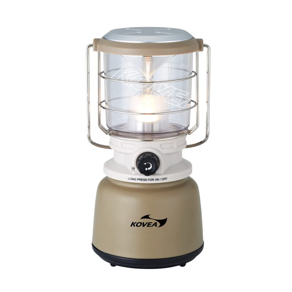 Kovea Retro LED Camping Lantern - 1000 Lumen Super Bright, 4 Lighting Modes, Adjustable Brightness, Portable Outdoor Survival Light for Hurricane, Emergency, Hiking, Backpacking & Camping Gear - Perfect for Power Outages, Tent Lighting & Outdoor Adventures