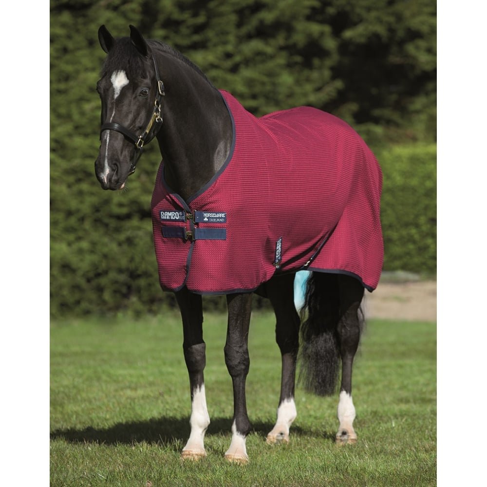 Horseware® Rambo® Techni-Waffle Cooler Blanket - Lightweight No Fill Horse Cooling Sheet for Hot Weather | Perfect for Summer Riding, Training, and Show Preparation