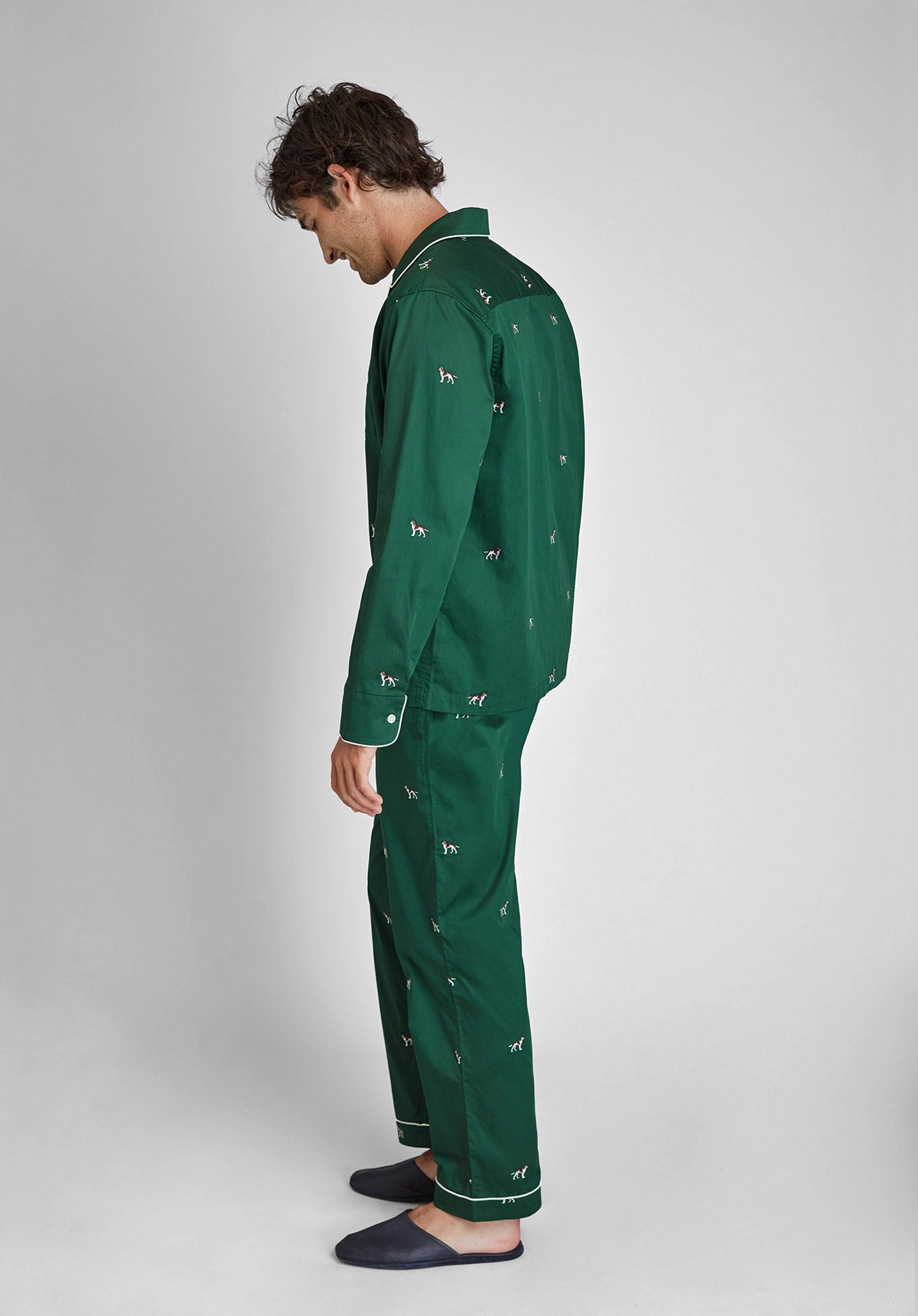 Henry Embroidered Hounds Pajama Set - Soft Cotton Sleepwear for Men & Women | Perfect for Cozy Nights, Lounging & Gift Giving