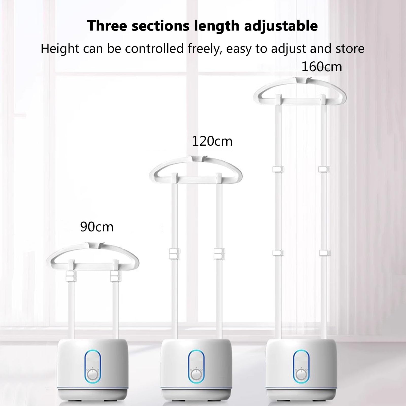 2000W Garment Steamer for Clothes - 3 Adjustable Steam Settings, Fast Heating, 3L Large Water Tank, Height Adjustable - Perfect for Home, Travel & Professional Use - Vertical & Horizontal Steaming for Shirts, Dresses, Suits & More