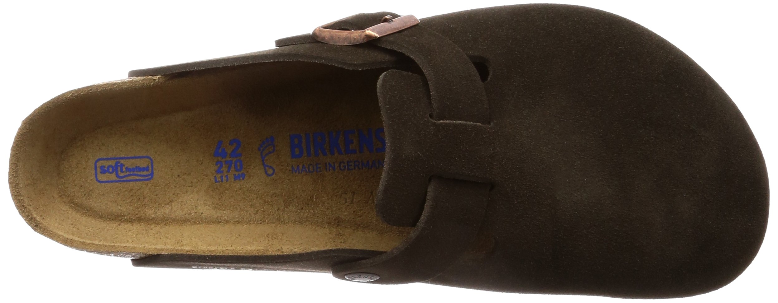 Birkenstock Men's Boston Soft Footbed Clogs - Comfortable Slip-On Shoes in Mocha Brown, Size 9 Medium US - Perfect for Casual Wear, Home & Office Comfort