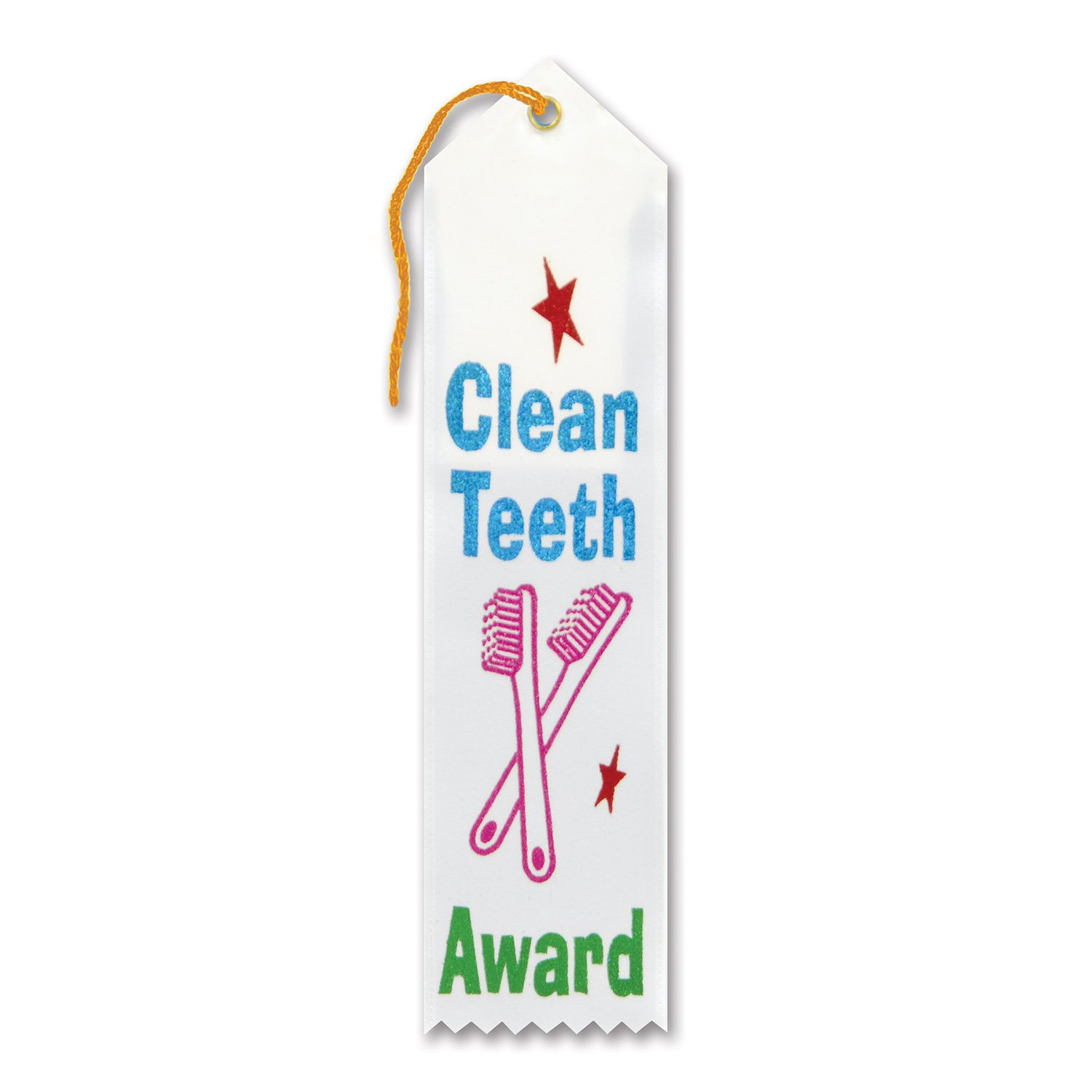 Clean Teeth Award Ribbon - Premium Dental Hygiene Recognition Ribbon for Kids & Adults - Perfect for School Events, Dental Office Rewards & Oral Health Awareness Campaigns
