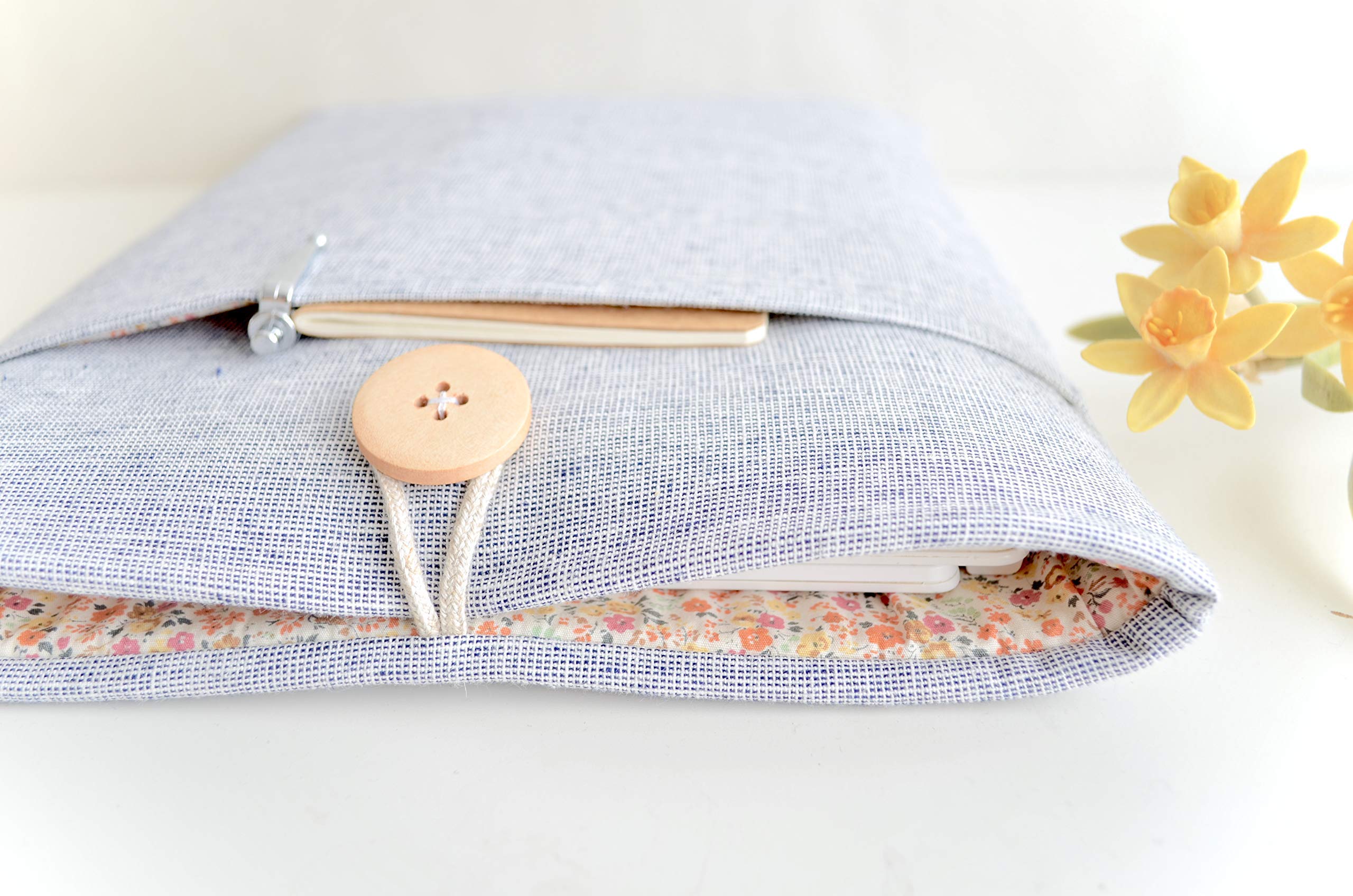 Custom Size Tablet Sleeve for iPad Pro & Air - Premium Linen Protective Case | Perfect for Work, Travel & Everyday Use