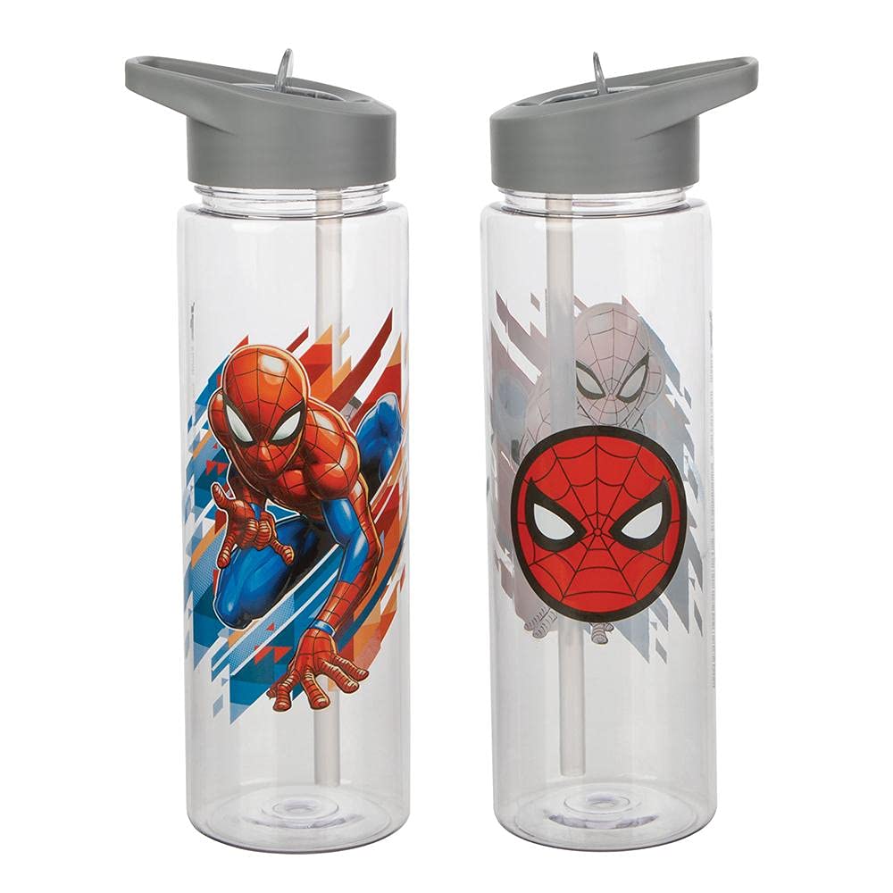 Spider-Man Marvel Superhero Tritan Water Bottle - BPA-Free, Leak-Proof, 20oz - Perfect for Gym, School & Outdoor Adventures