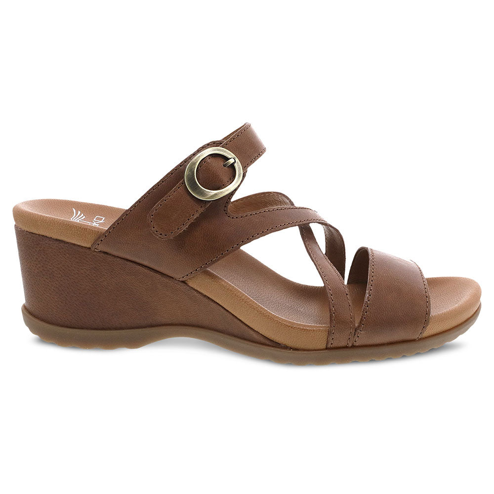 Ana Open Back Wedge Sandal - Women's Comfortable Summer Shoes for Beach, Vacation & Casual Outings