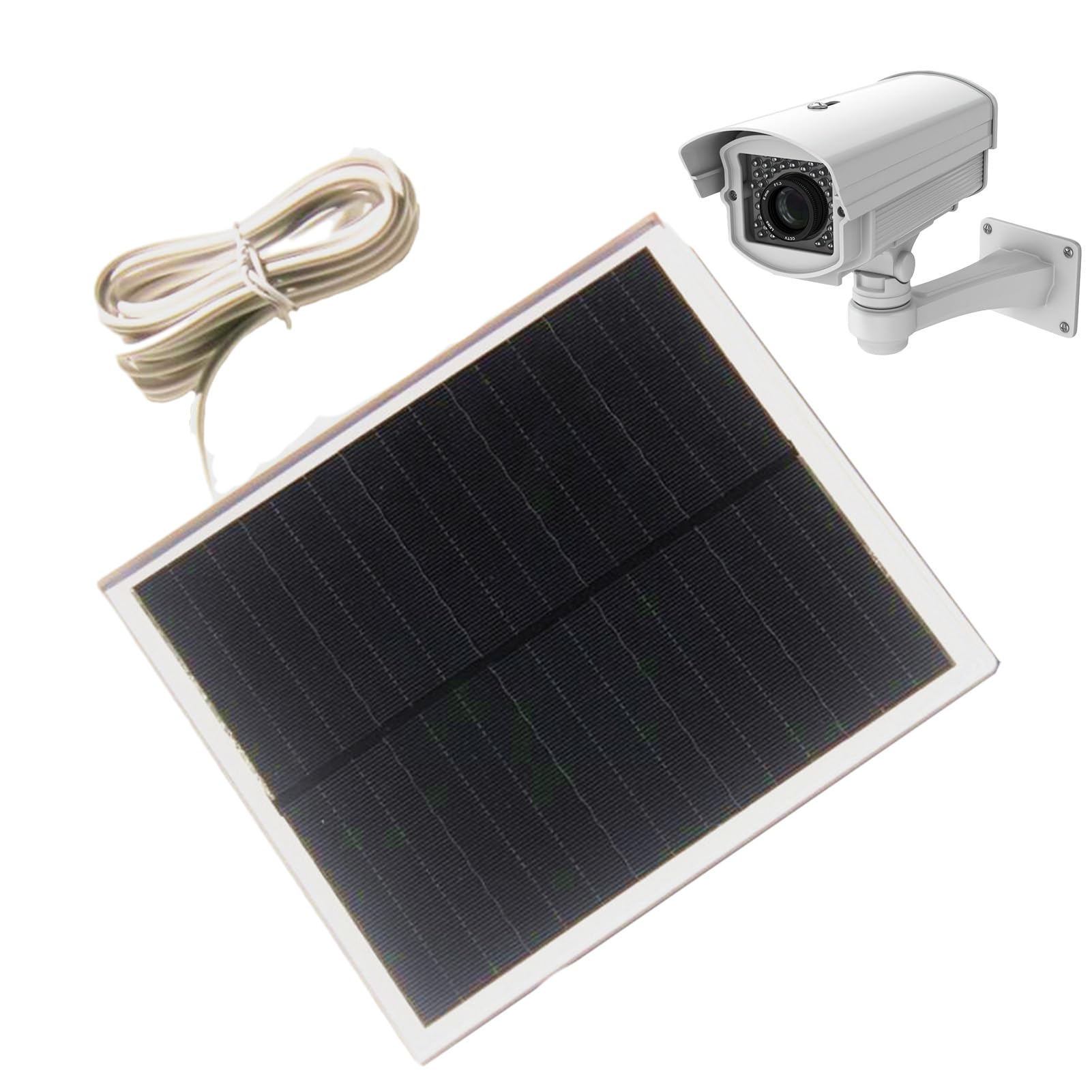 10W Solar Panel for Ring Doorbell - 360° Adjustable Monocrystalline Solar Charger with Weatherproof Design | Perfect for Home Security & Outdoor Camera Power Supply