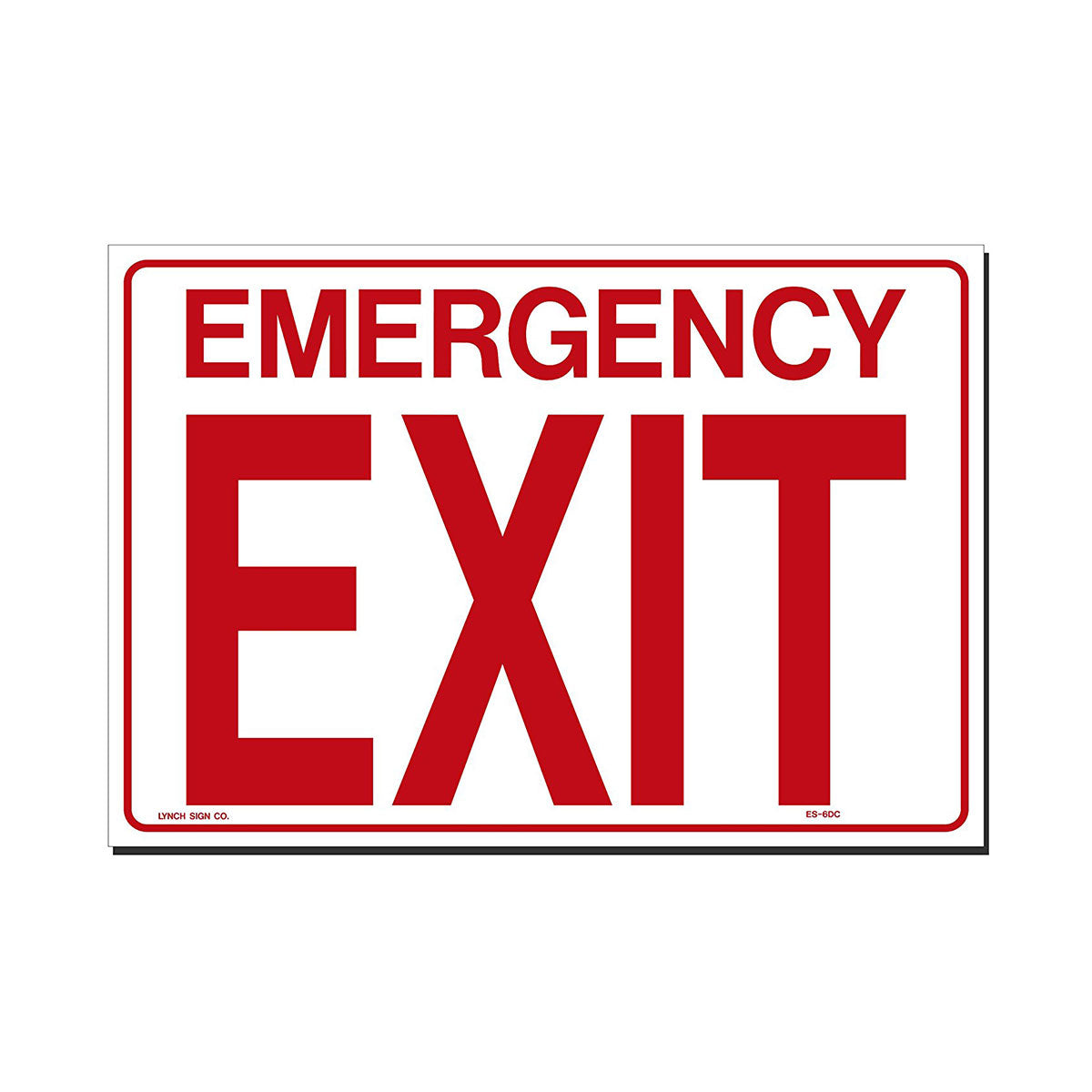 Emergency Exit Sign with LED Backup - 14 x 10 Inches, OSHA Compliant, Durable Fire Safety Sign for Buildings, Schools & Offices