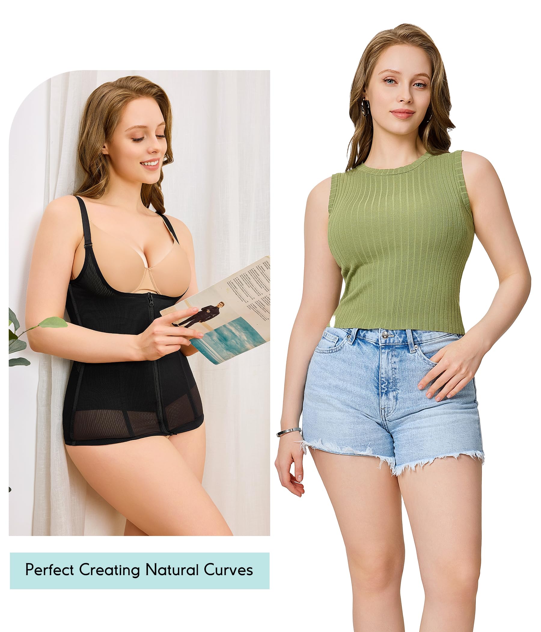 LODAY Women's Waist Trainer Corset - Tummy Control Shapewear Girdle for Body Shaping & Posture Support - Perfect for Workouts, Weight Loss & Special Occasions