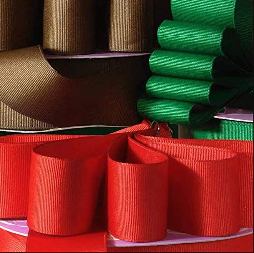 1/4 Inch Red Grosgrain Ribbon - 100 Yards Bulk Roll for Gift Wrapping, DIY Crafts, Hair Bows & Party Decorations