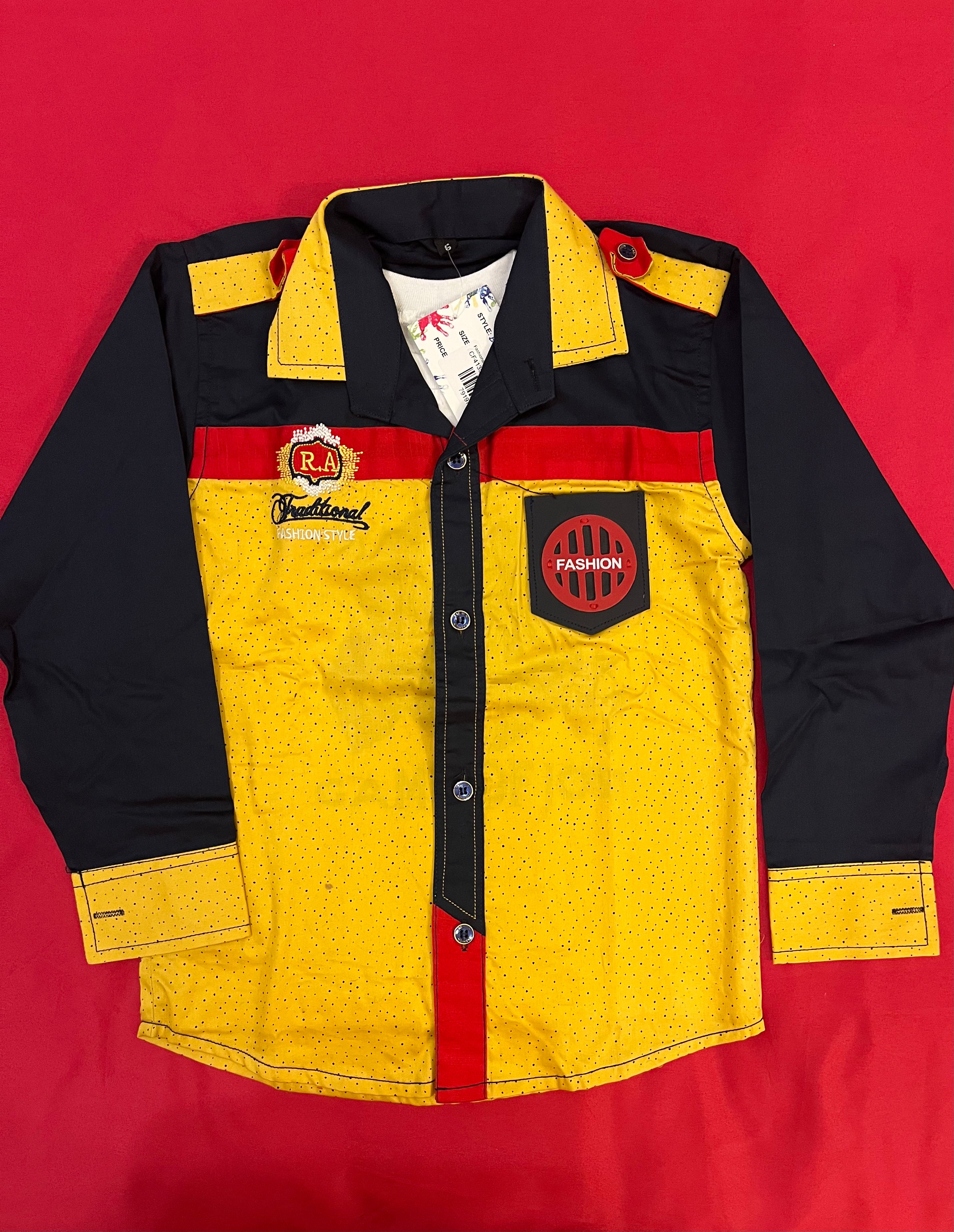Stylish Yellow Long Sleeve Shirt for Boys - Perfect for School, Parties & Casual Wear
