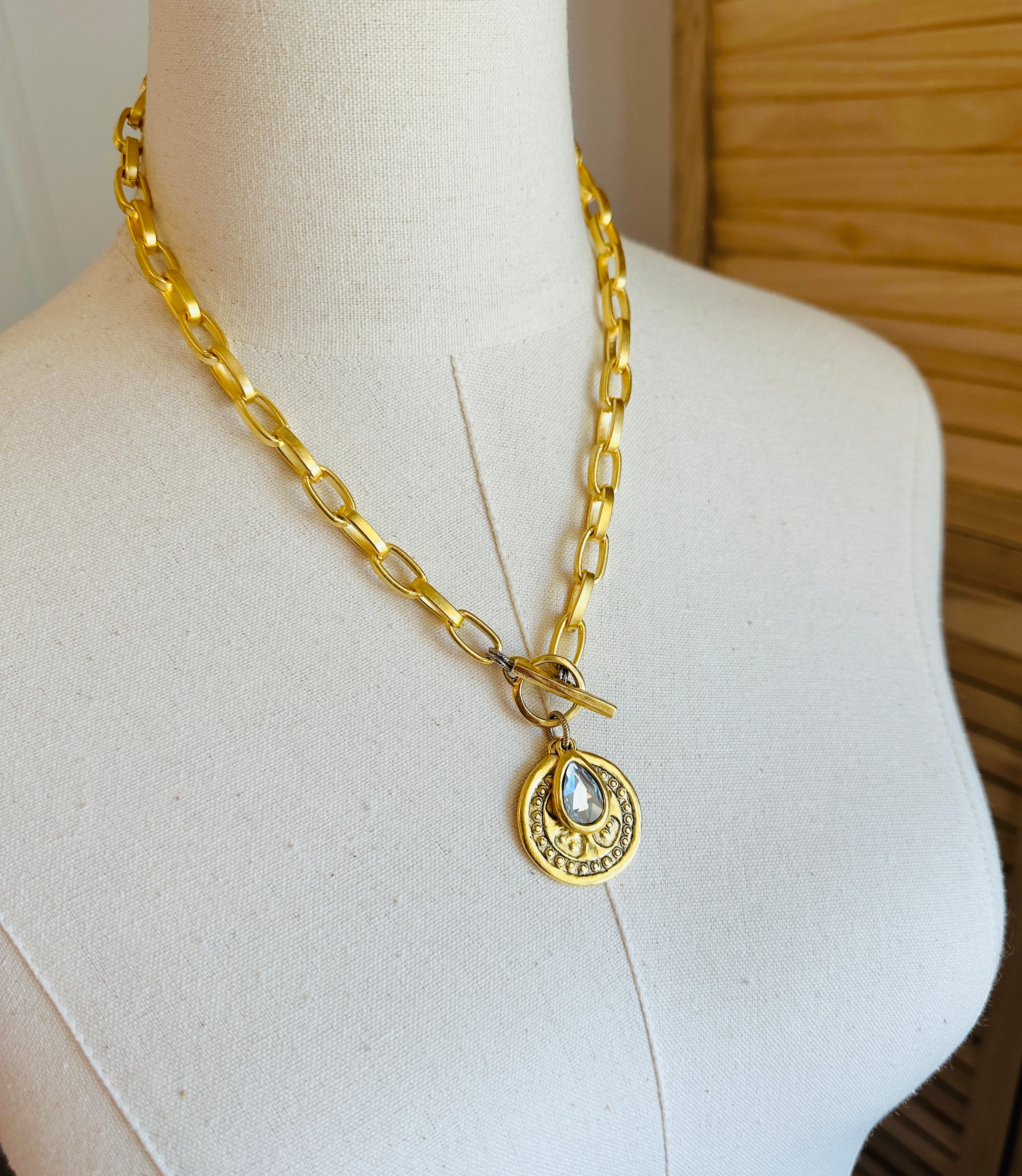 Emerson Necklace for Women - Elegant Gold Plated Pendant with Adjustable Chain - Perfect for Everyday Wear, Gifts & Special Occasions