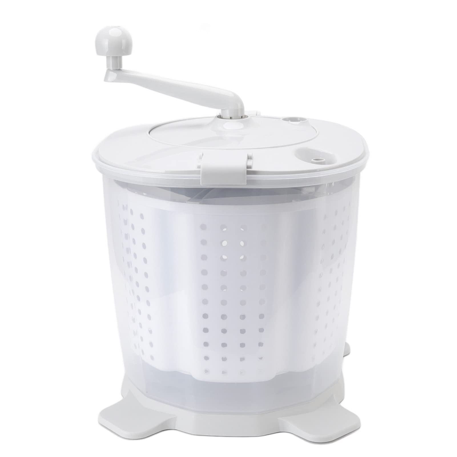 Portable Hand Crank Manual Washing Machine - Compact Laundry Solution for Dorm, Apartment, Camping & Travel - Nordic Grey (Perfect for Off-Grid Living, RV Trips & Emergency Preparedness)