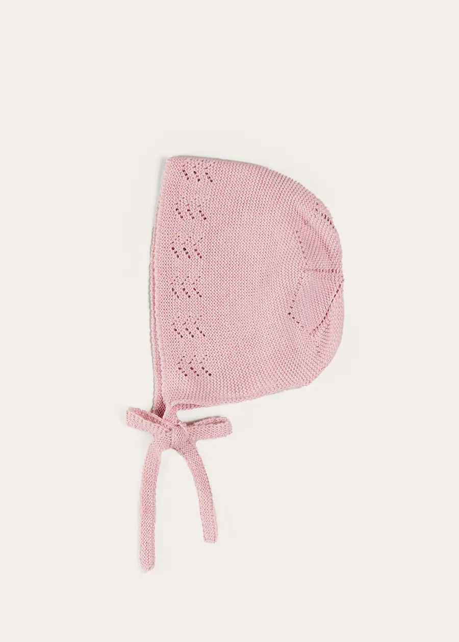 Pink Openwork Cotton Knitted Bonnet for Women - Breathable Summer Headwear (S/M, L/XL) - Perfect for Outdoor Activities, Beach Vacations & Fashion Accessories