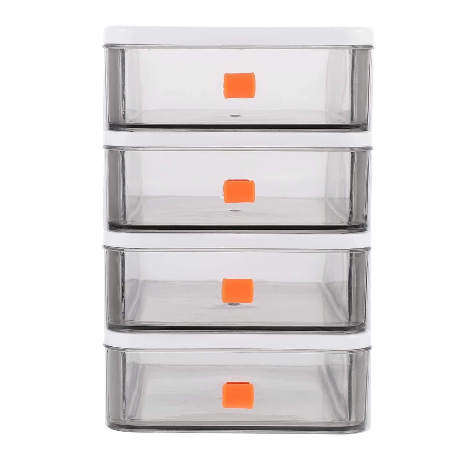 BESPORTBLE Clear Plastic 3-Drawer Desktop Storage Box - Stackable Cosmetic & Jewelry Organizer for Home Office Countertop | Perfect for Makeup, Office Supplies & Small Item Organization