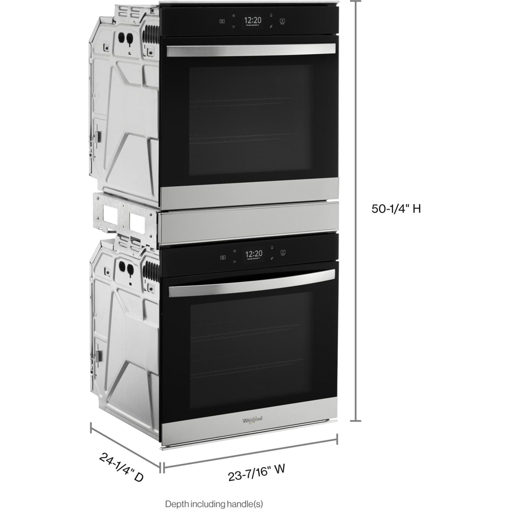Whirlpool 24 Inch Double Wall Oven with Fingerprint Resistant Stainless Steel (Model WOD52ES4MZ) - Perfect for Modern Kitchens, Baking, and Family Cooking