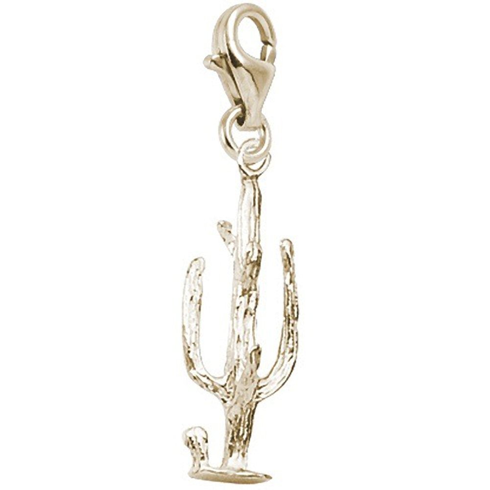 Cactus Charm Pendant with Lobster Claw Clasp - Dainty Jewelry Charms for Bracelets & Necklaces - Perfect for Boho Style, Summer Outfits and Gift Giving