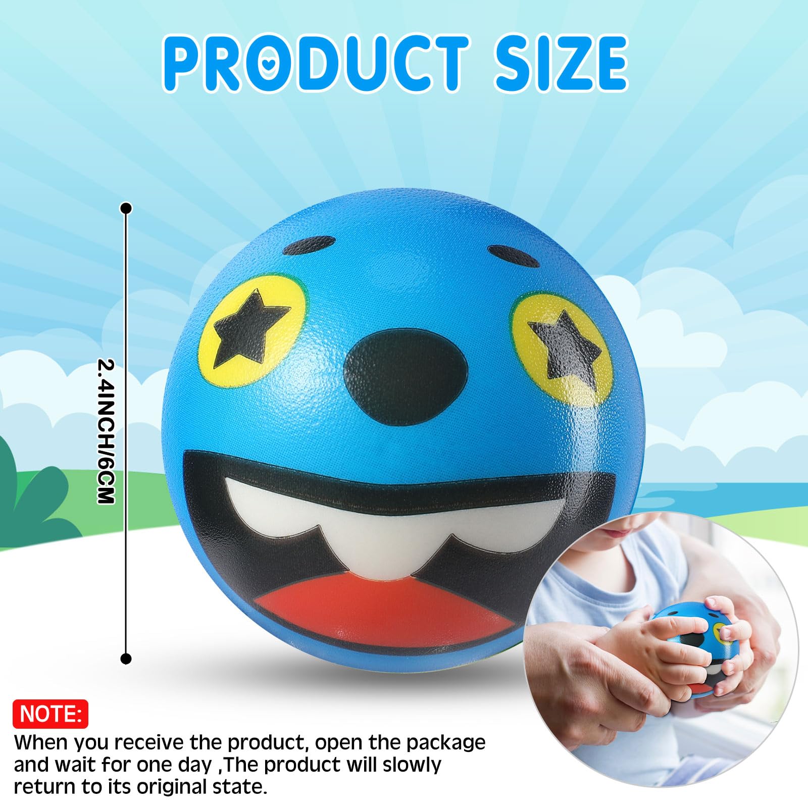 108 Pcs Mini Stress Balls Bulk - 2.4 Inch Sensory Fidget Toys for Stress Relief, Hand Exercise & Party Favors | Soft Assorted Stress Balls for Adults, Teens, Classroom Prizes, Treasure Box & Office Desk Relaxation