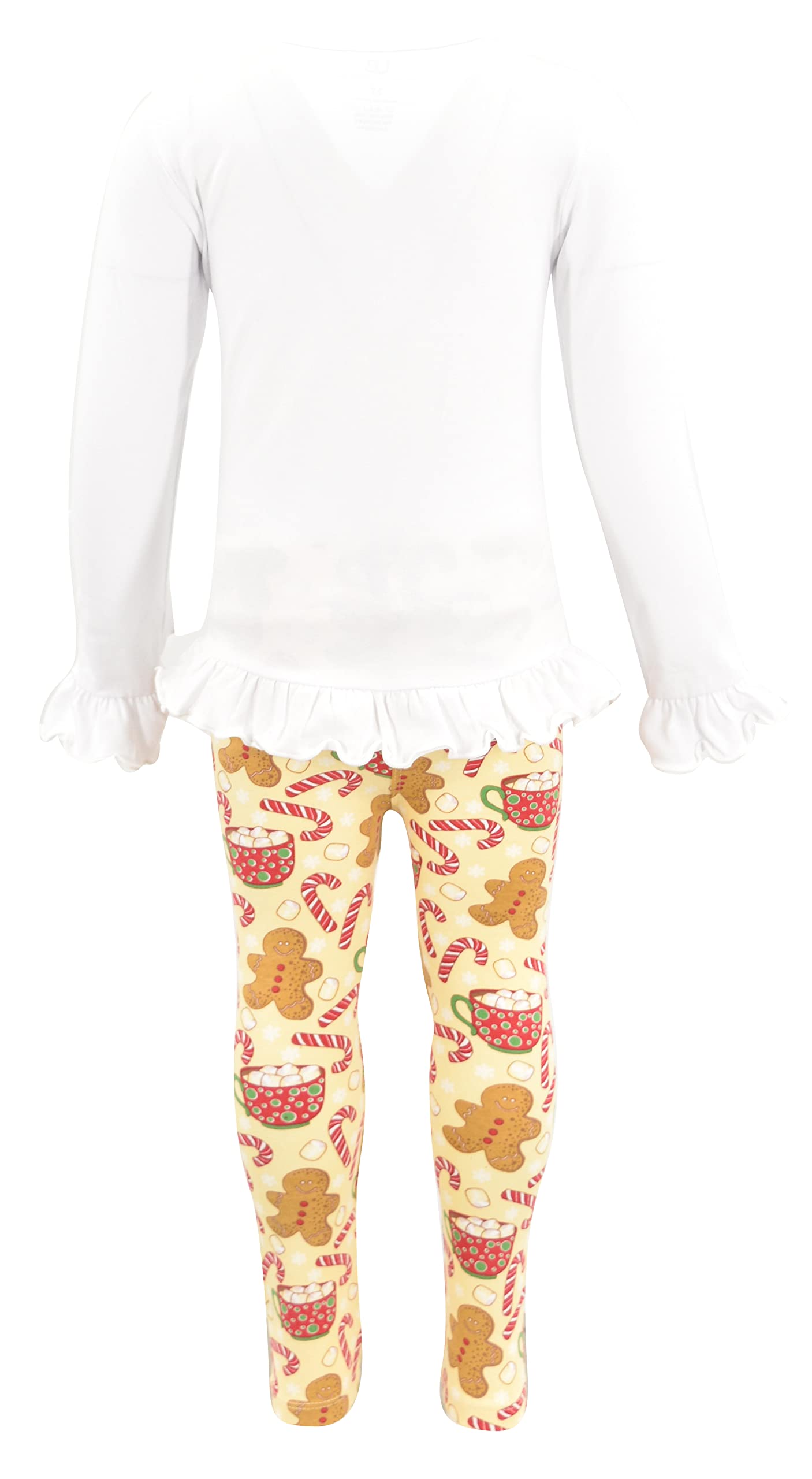 Girls 2-Piece Leggings Outfit with Ruffles - Playtime & Casual Wear