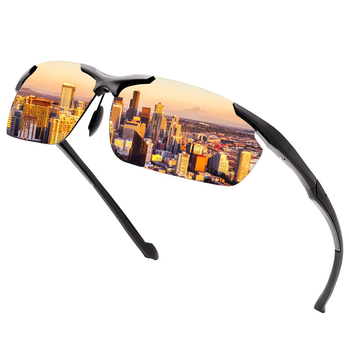 Polarized Sports Sunglasses for Men & Women - UV Protection, Lightweight & Anti-Glare for Cycling, Running, Driving | Outdoor Activities & Adventure Gear