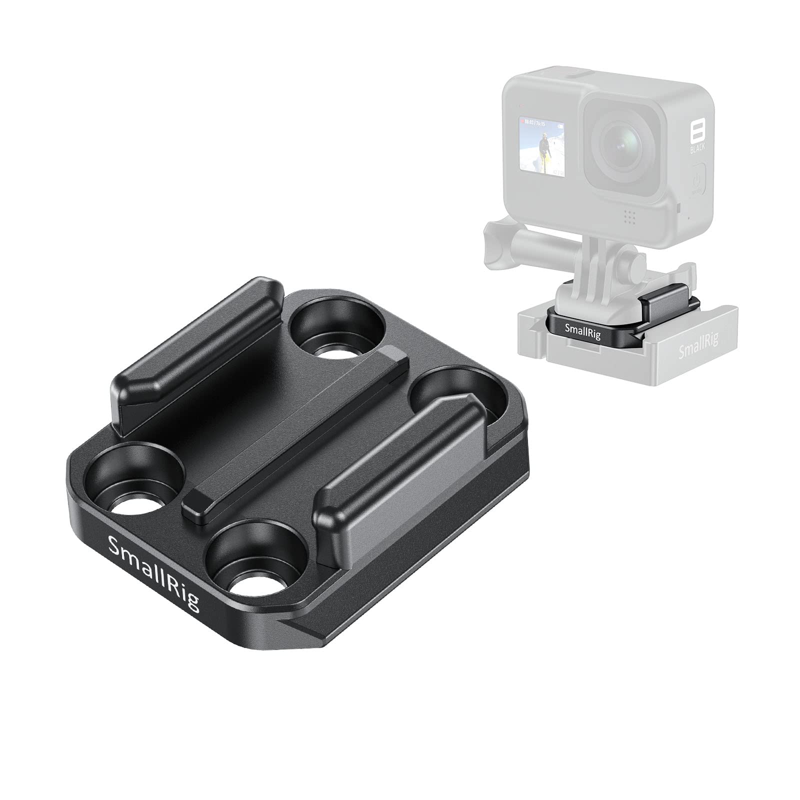 SMALLRIG Quick Release Tripod Adapter for GoPro Hero 11/10/9/8/7/6/5 - Arca Compatible Ball Joint Buckle with 1/4