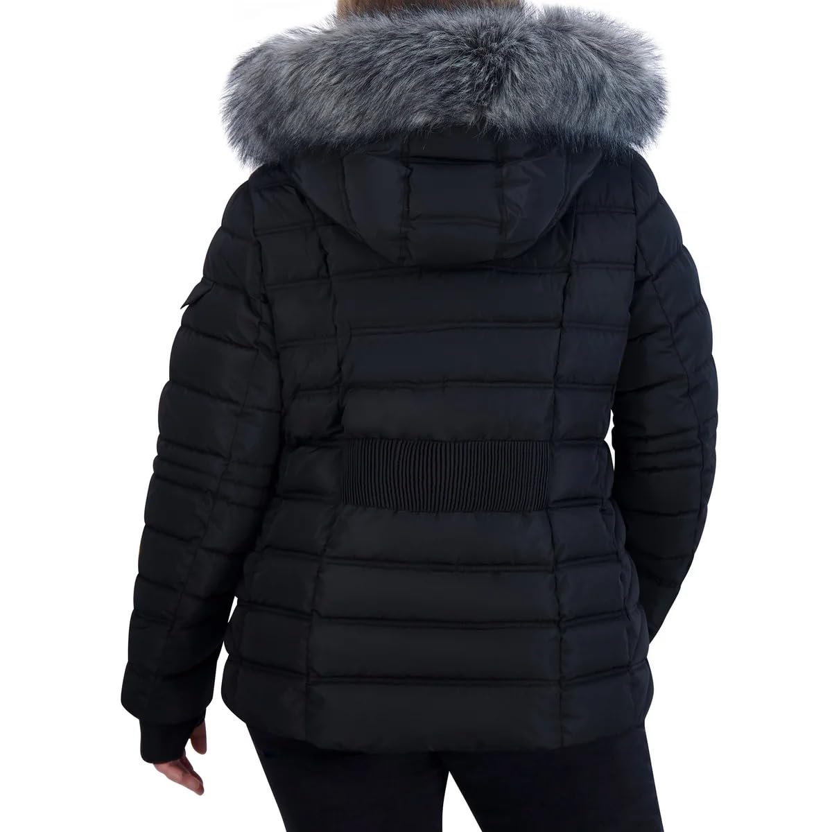 Nautica Women's Waterproof Puffer Jacket with Faux Fur Hood - Warm Winter Coat for Outdoor Activities & Casual Wear