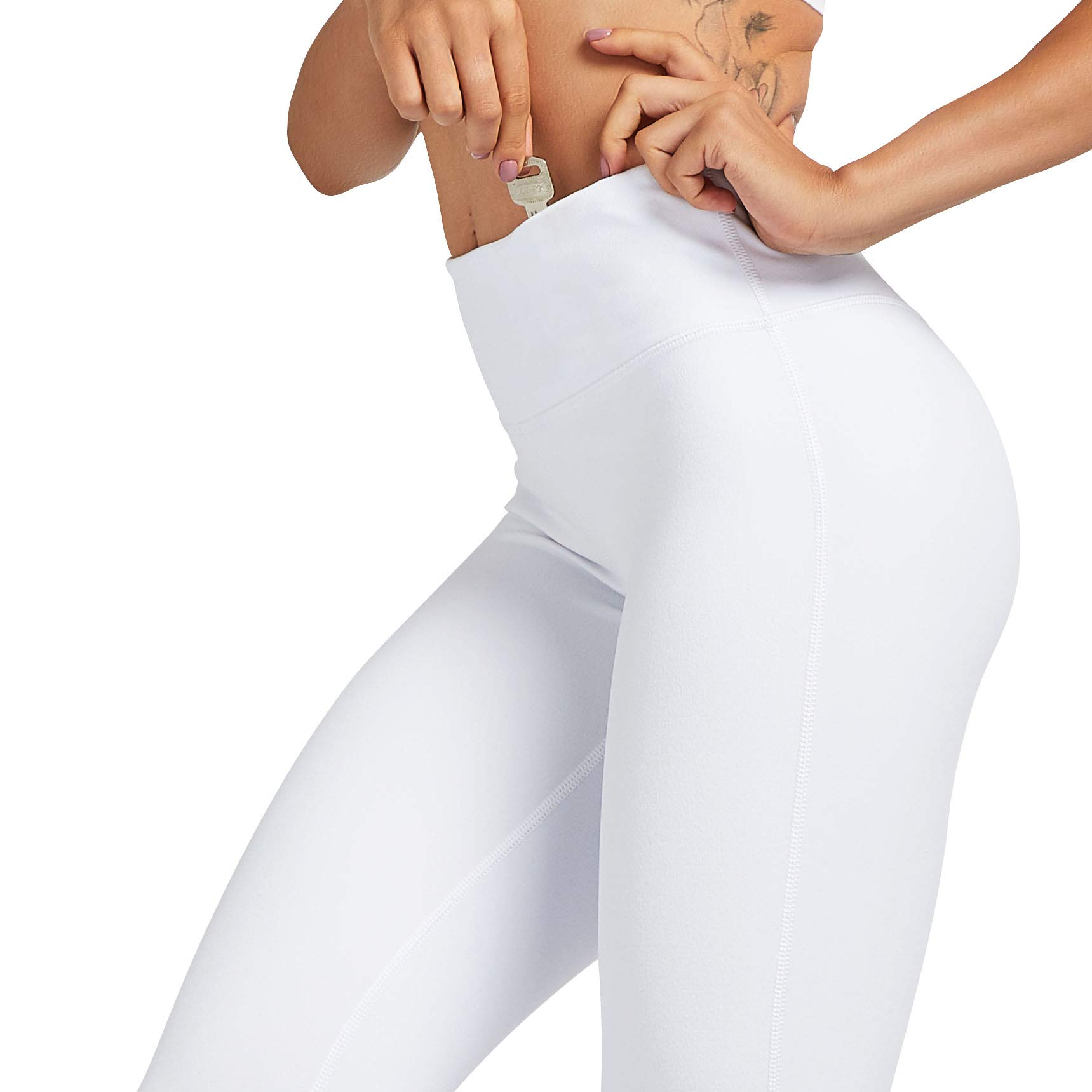 COOLOMG Women's High-Waisted Yoga Leggings with Pockets - Breathable Workout Running Tights for Gym, Pilates & Lounge Wear - Perfect for Fitness, Travel & Everyday Comfort